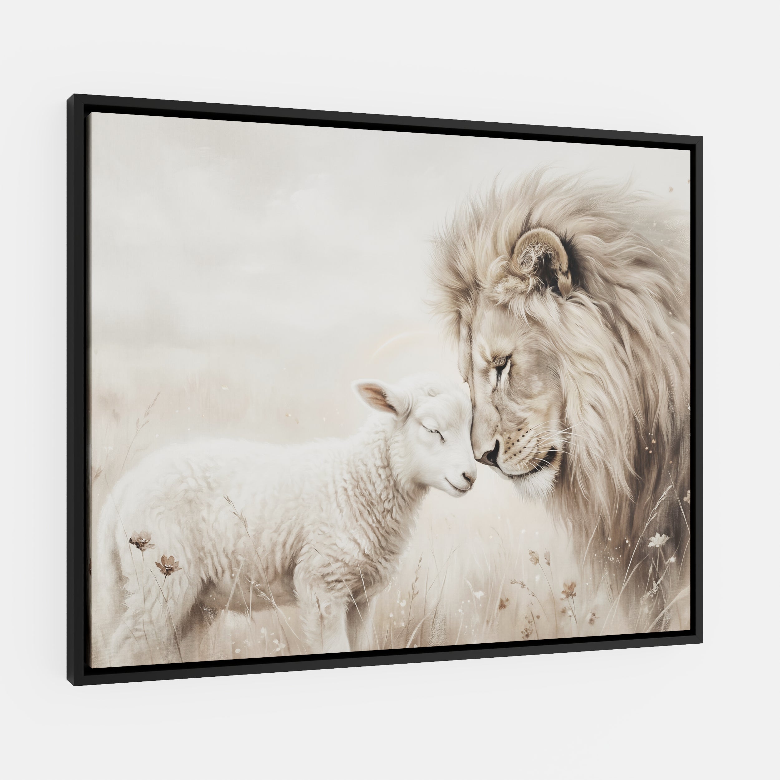 The Lion and the Lamb - Canvas