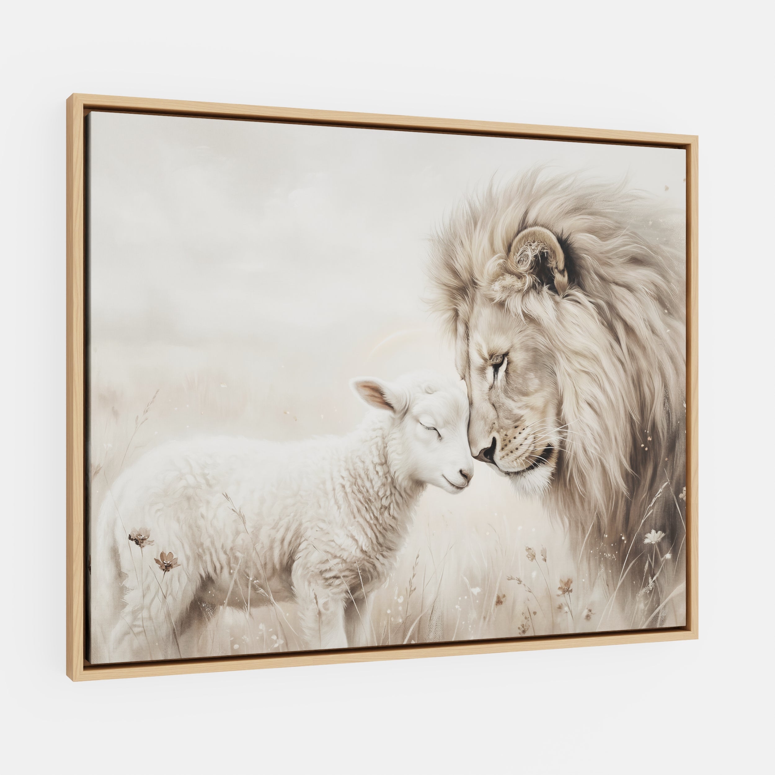 The Lion and the Lamb - Canvas