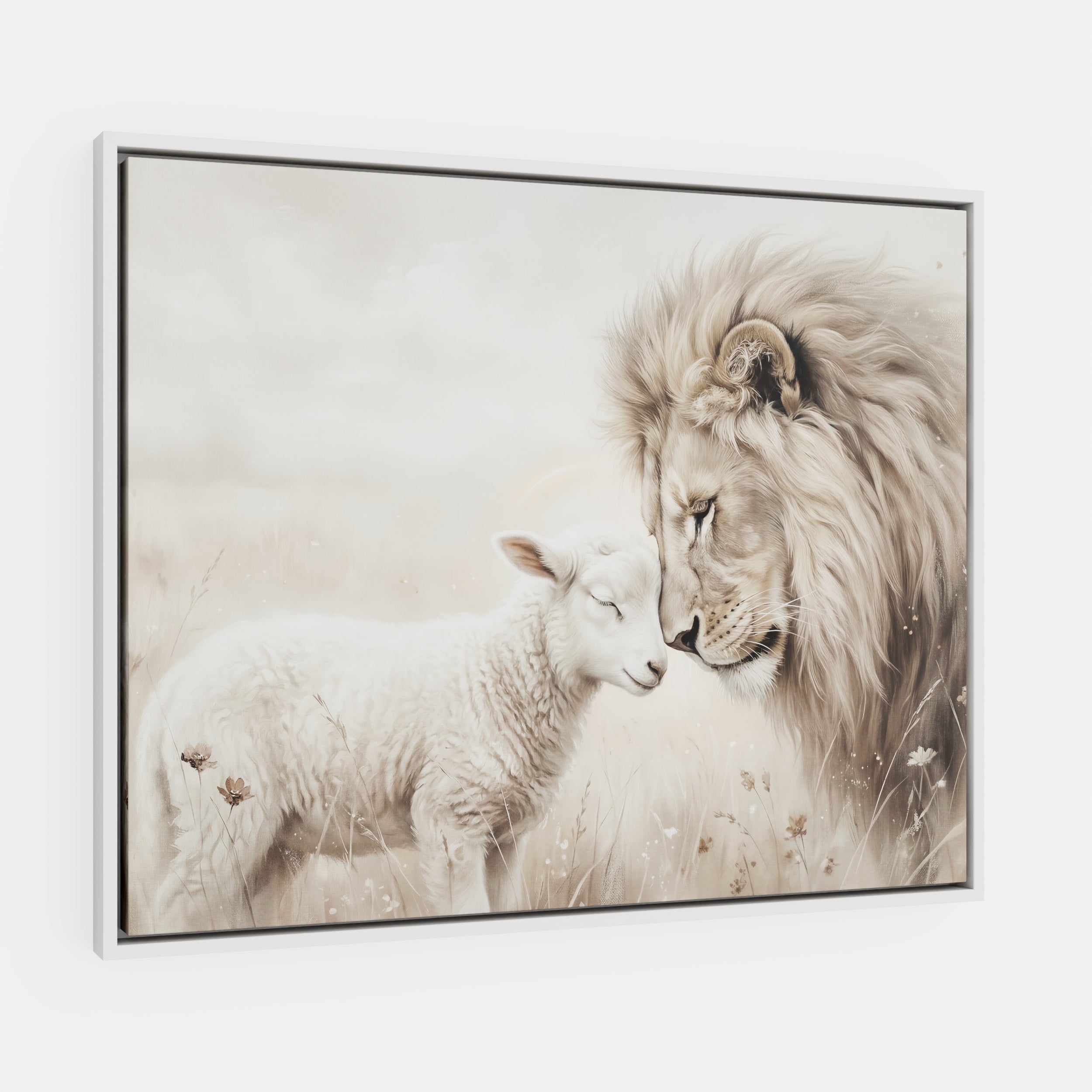 The Lion and the Lamb - Canvas