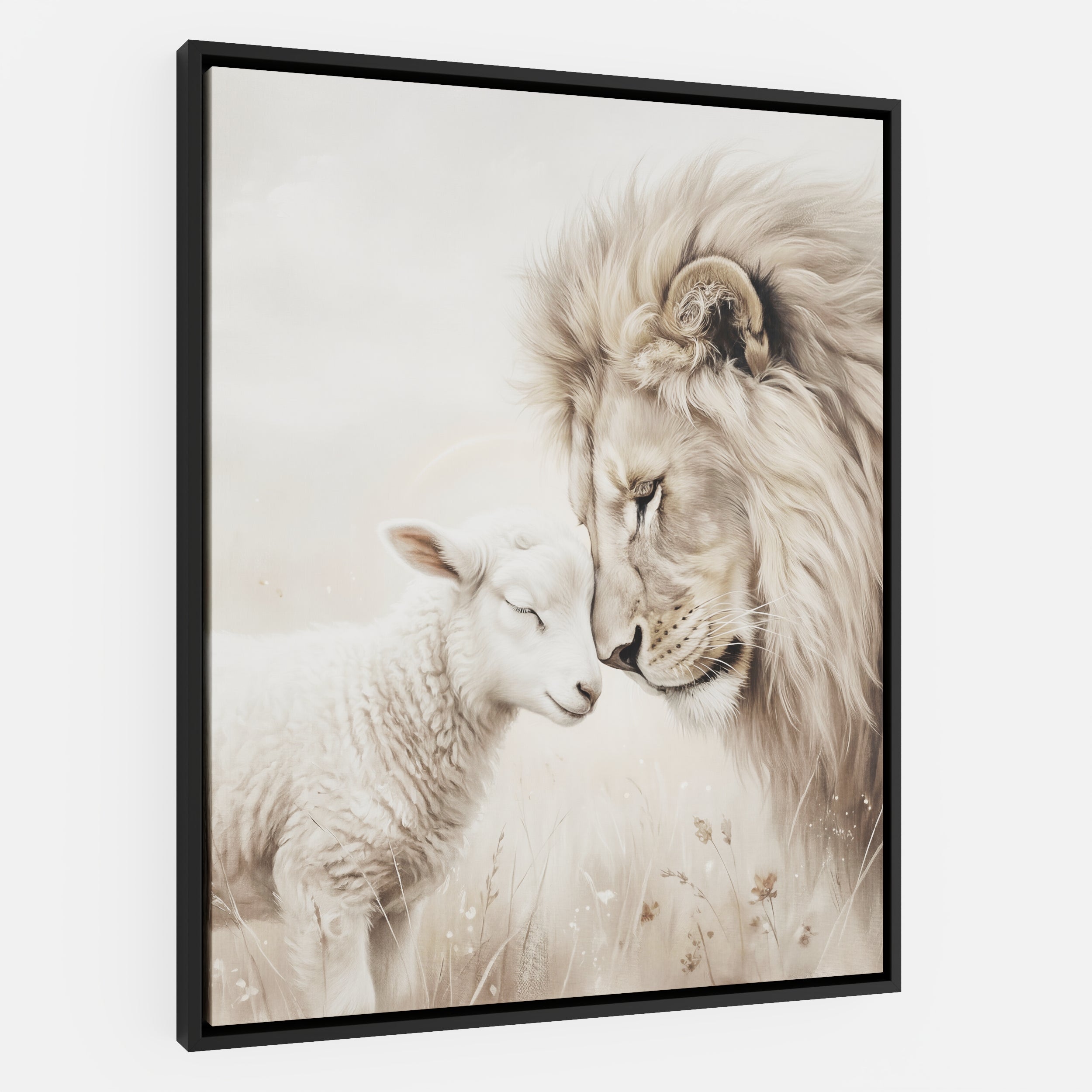 The Lion and the Lamb - Canvas
