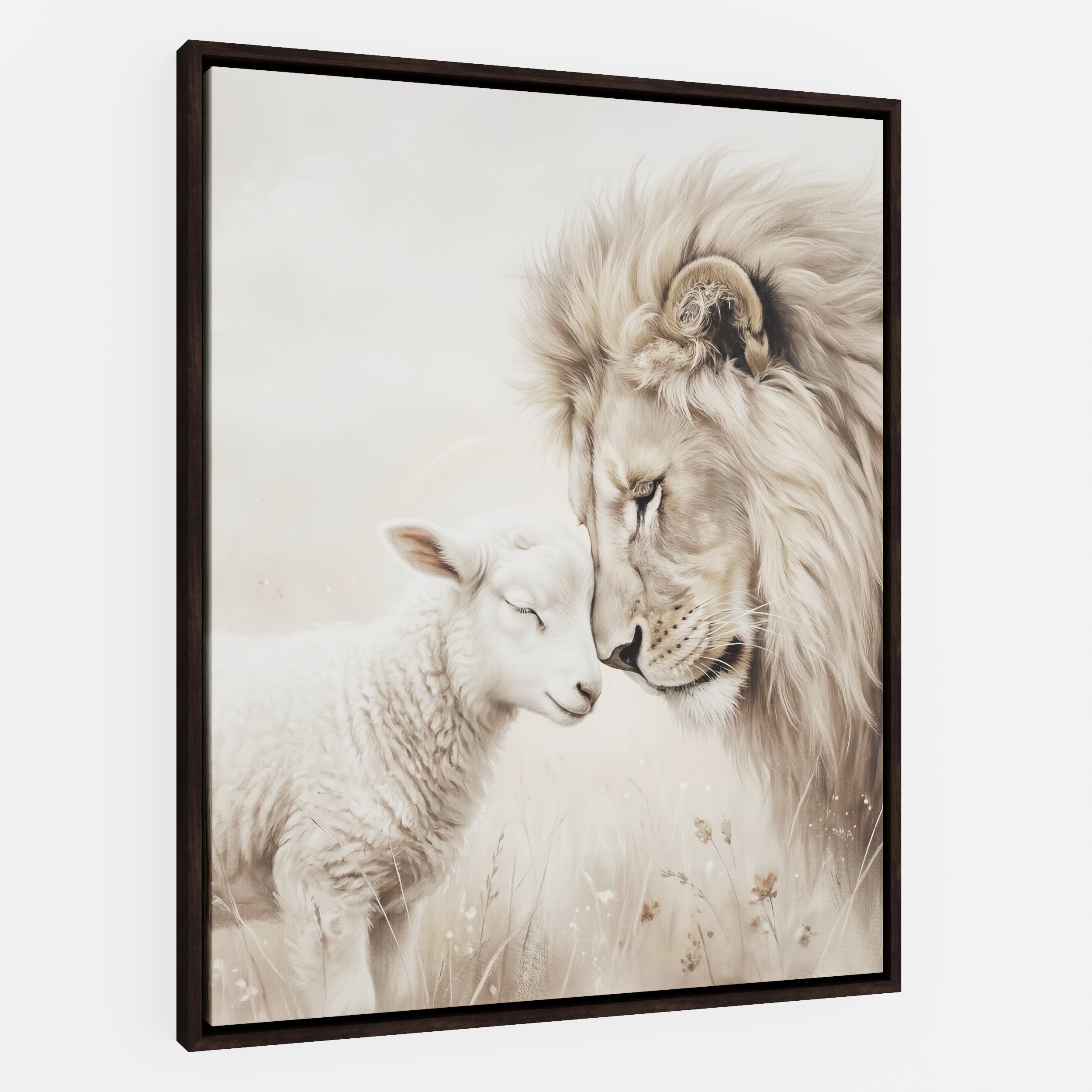 The Lion and the Lamb - Canvas