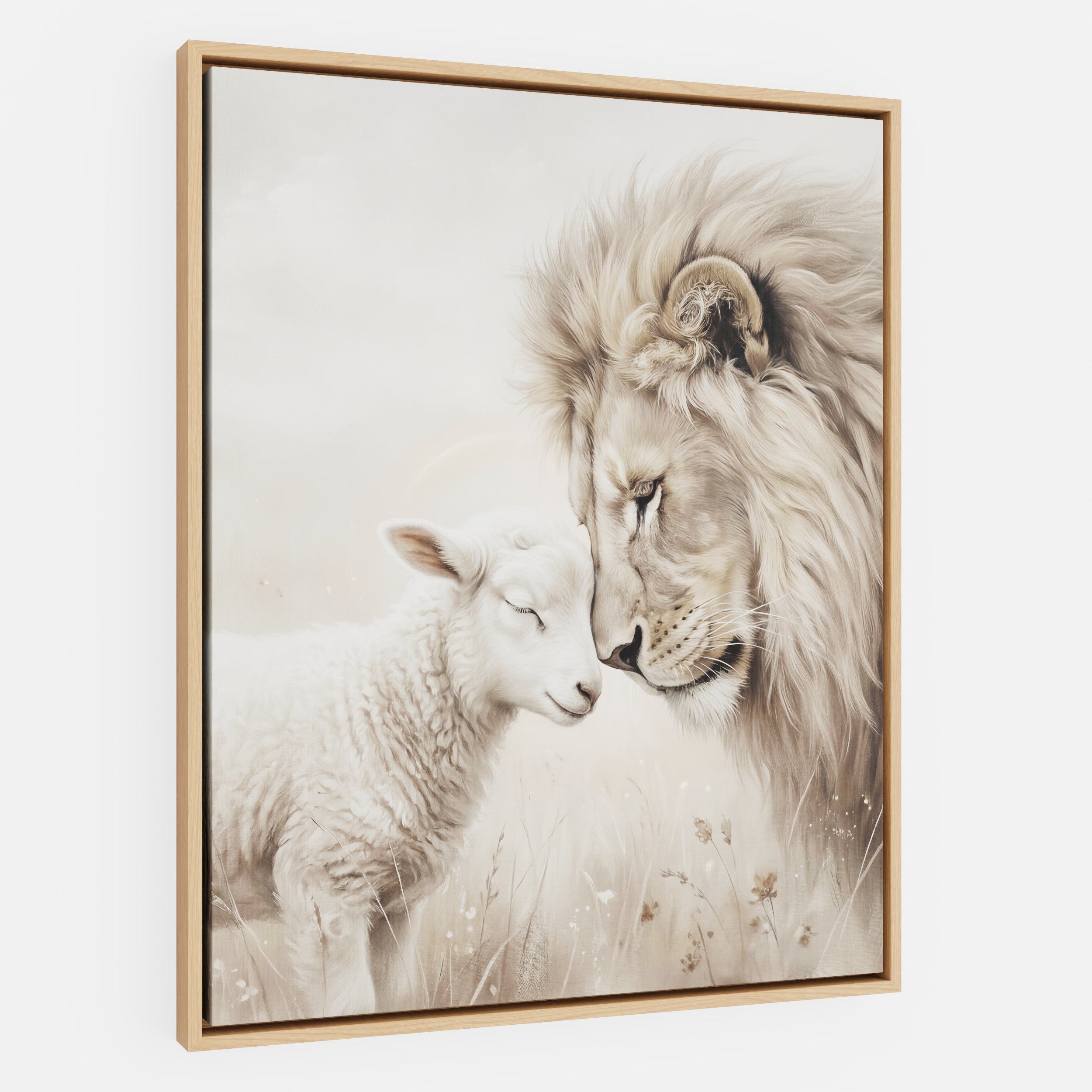 The Lion and the Lamb - Canvas
