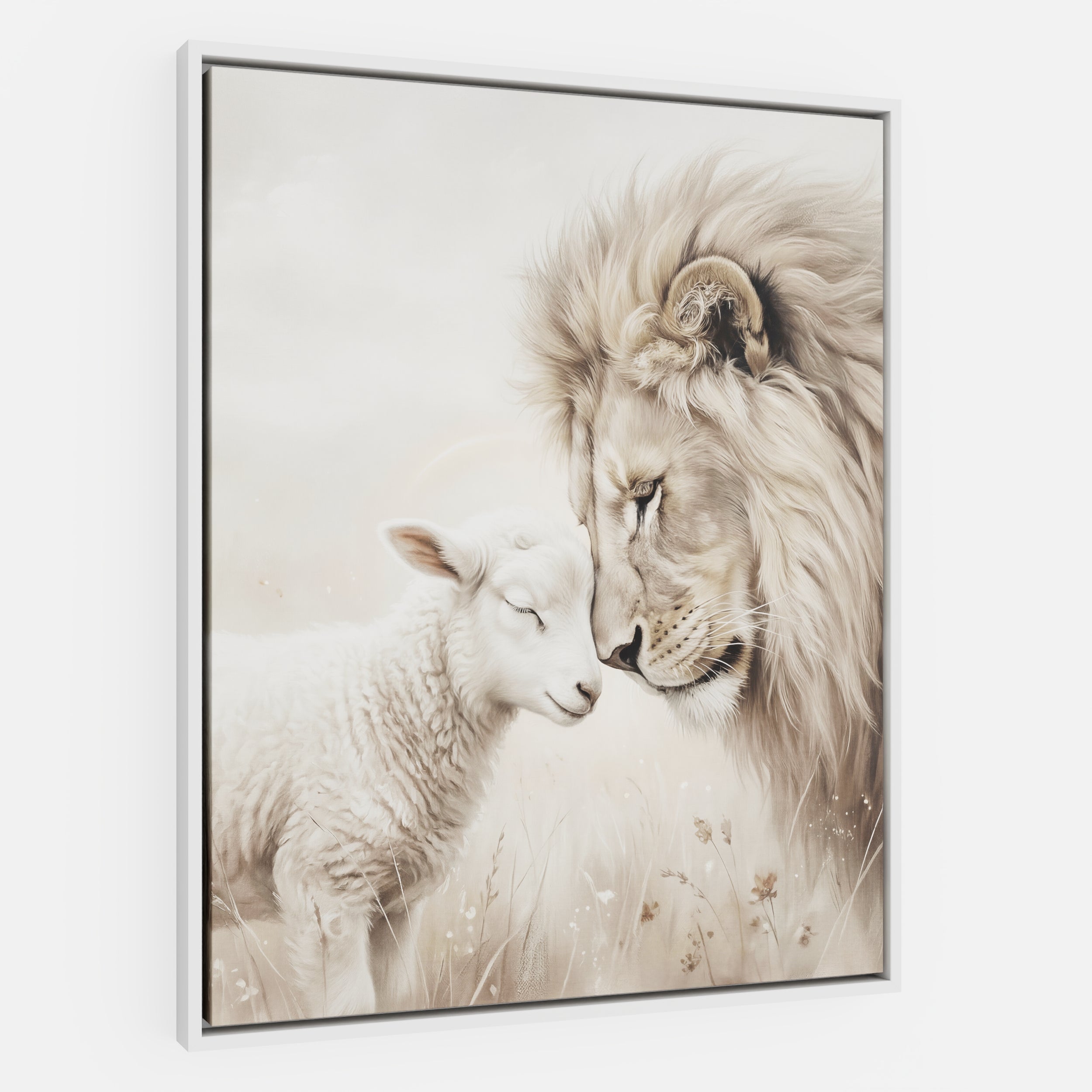 The Lion and the Lamb - Canvas