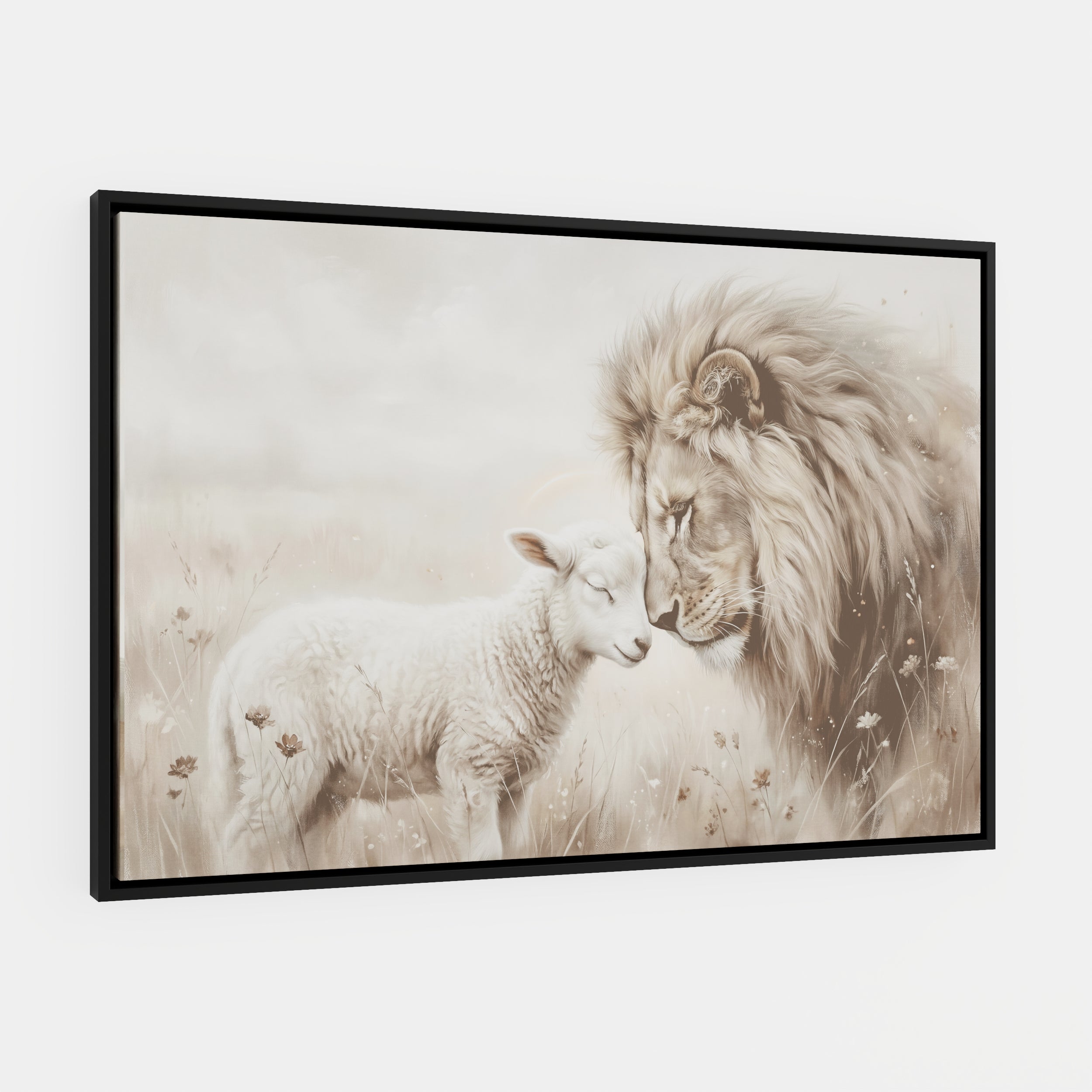 The Lion and the Lamb - Canvas