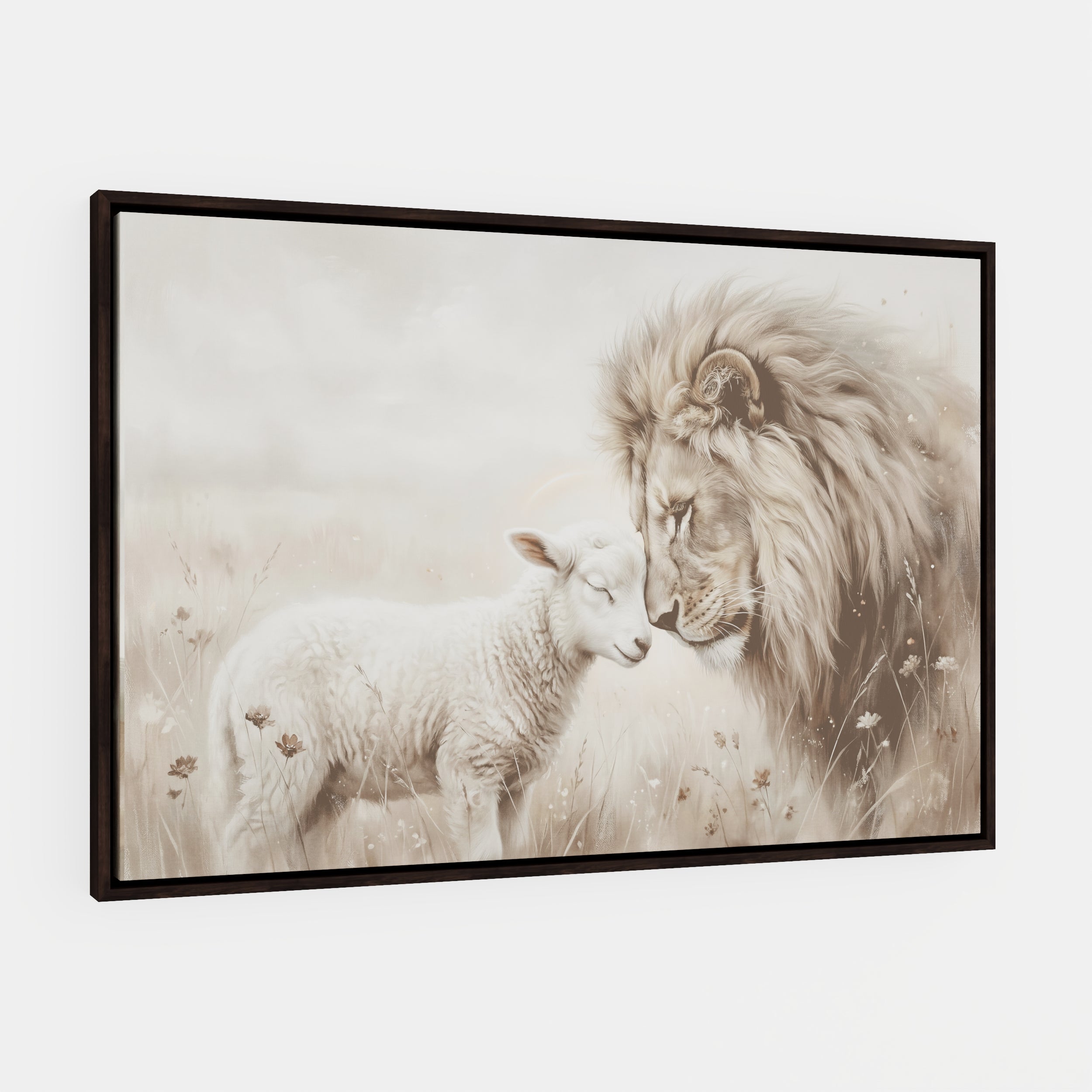 The Lion and the Lamb - Canvas