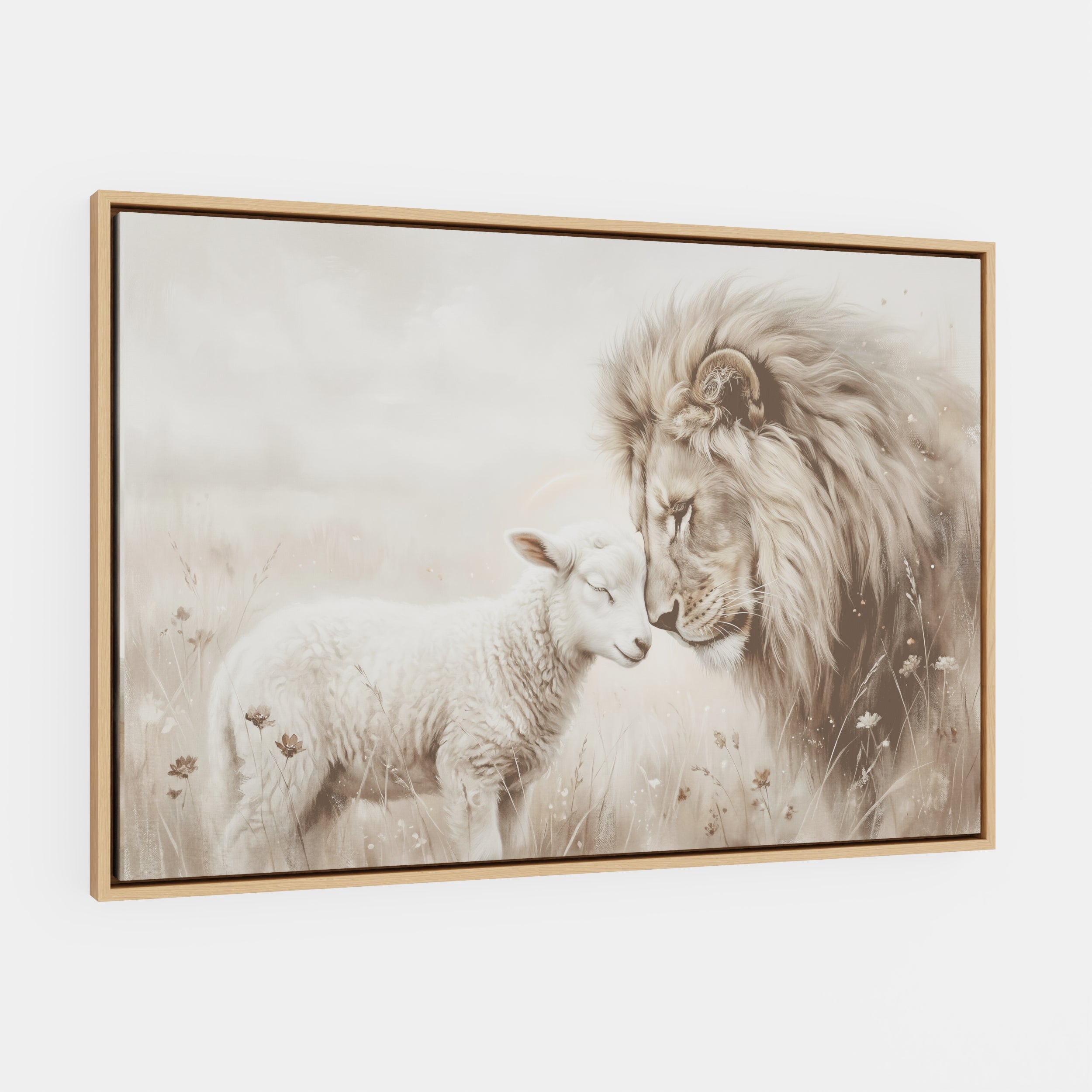 The Lion and the Lamb - Canvas