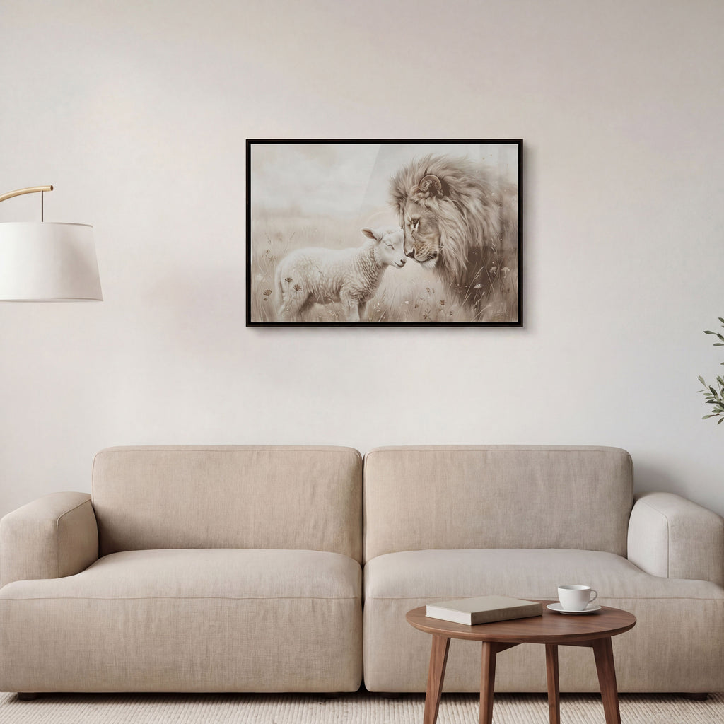 The Lion and the Lamb - Canvas