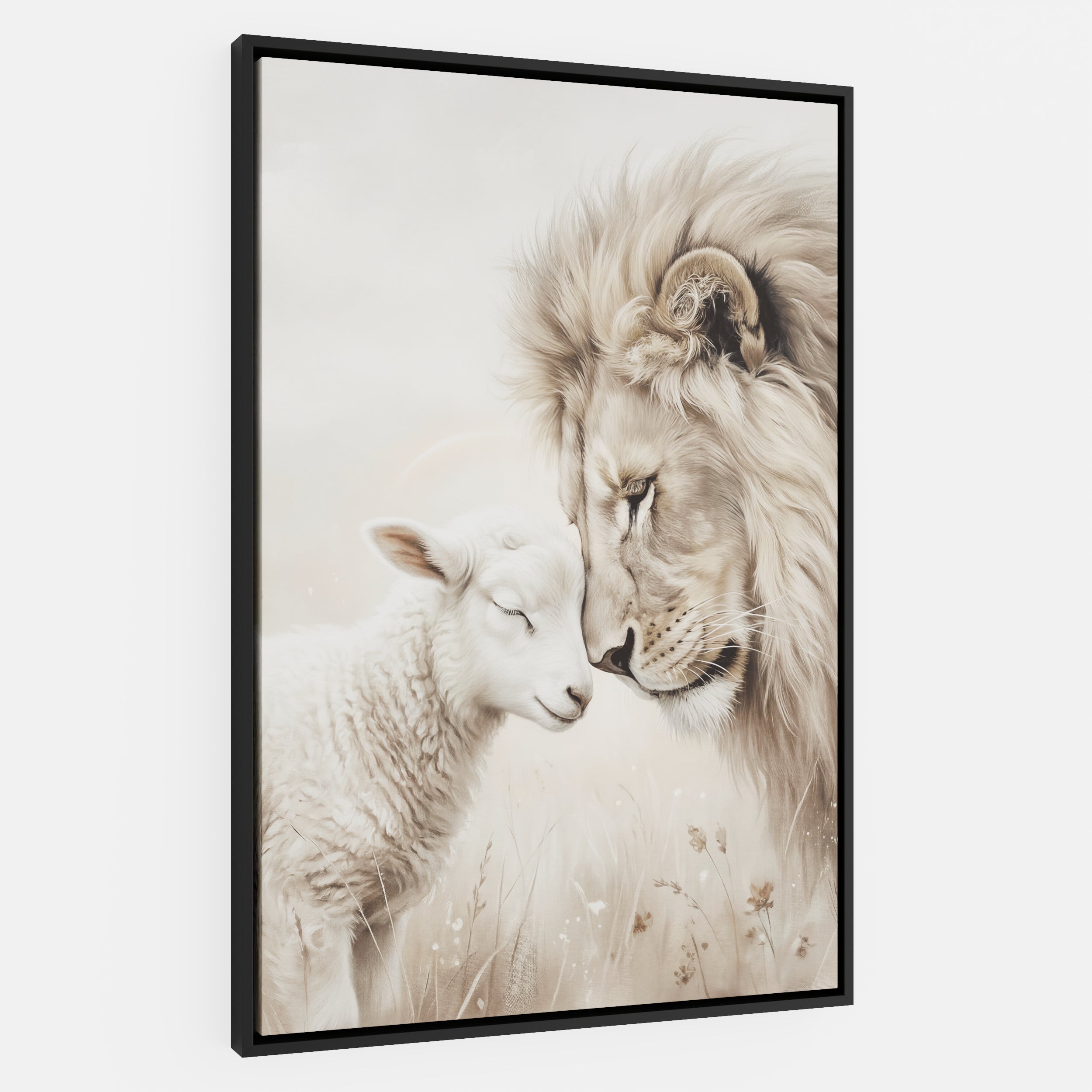 The Lion and the Lamb - Canvas
