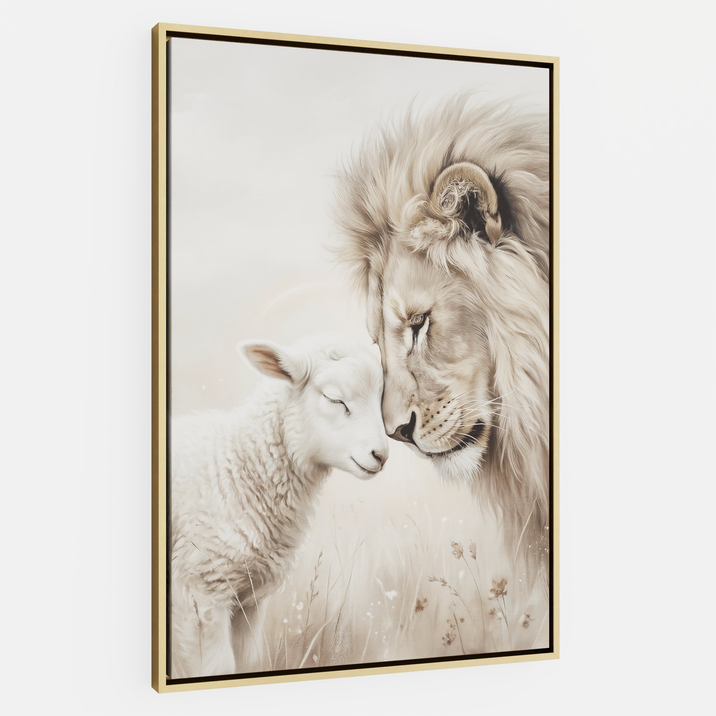 The Lion and the Lamb - Canvas