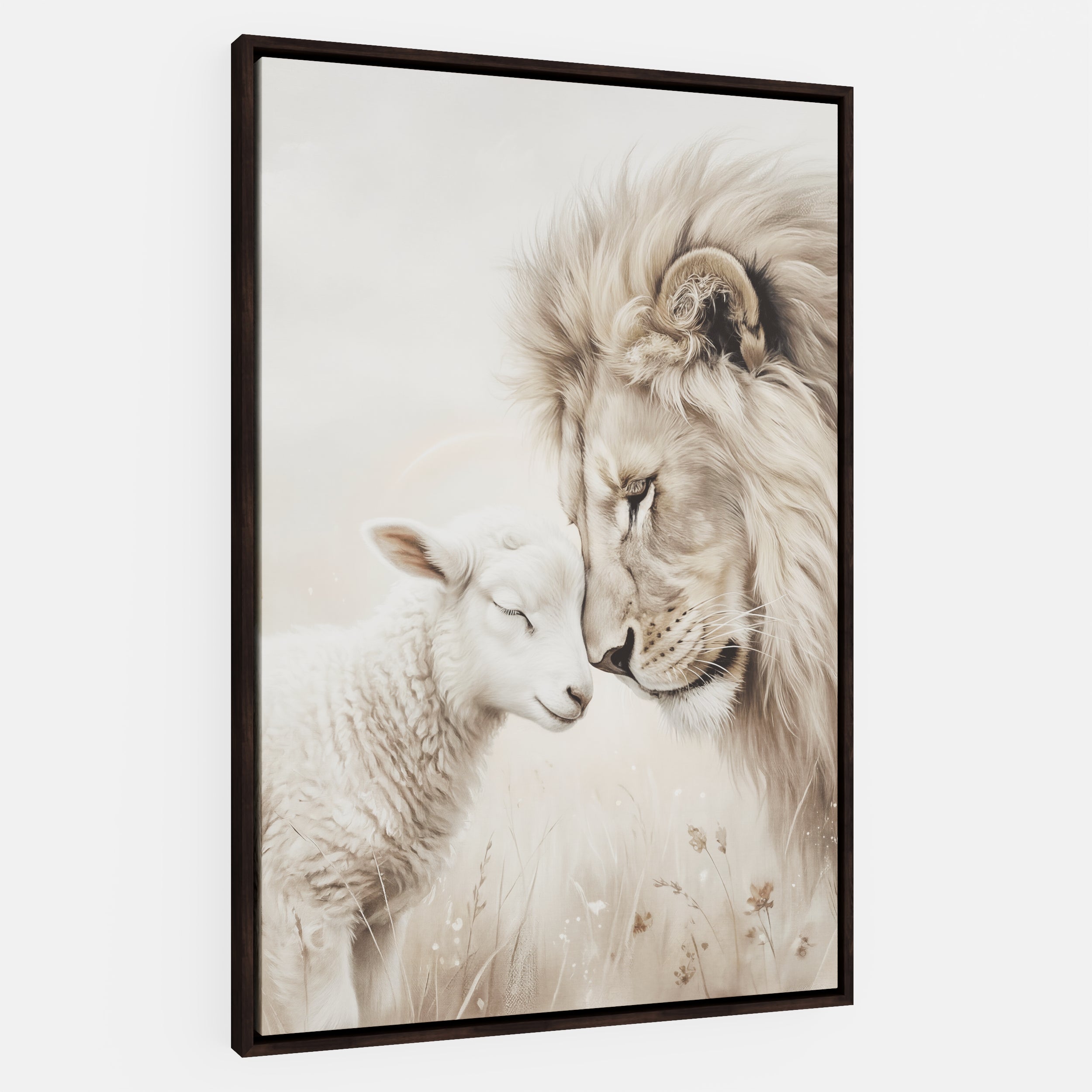 The Lion and the Lamb - Canvas