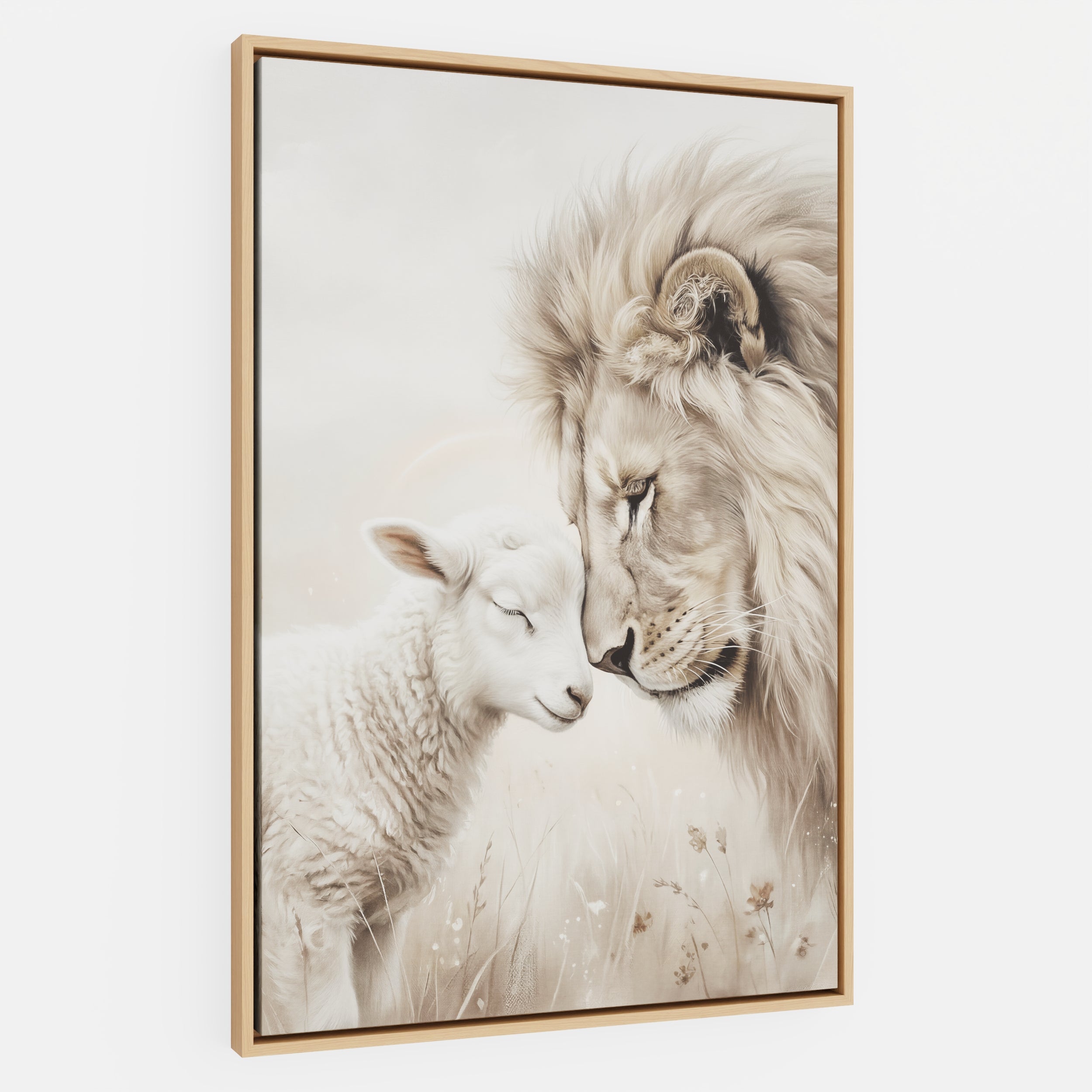 The Lion and the Lamb - Canvas
