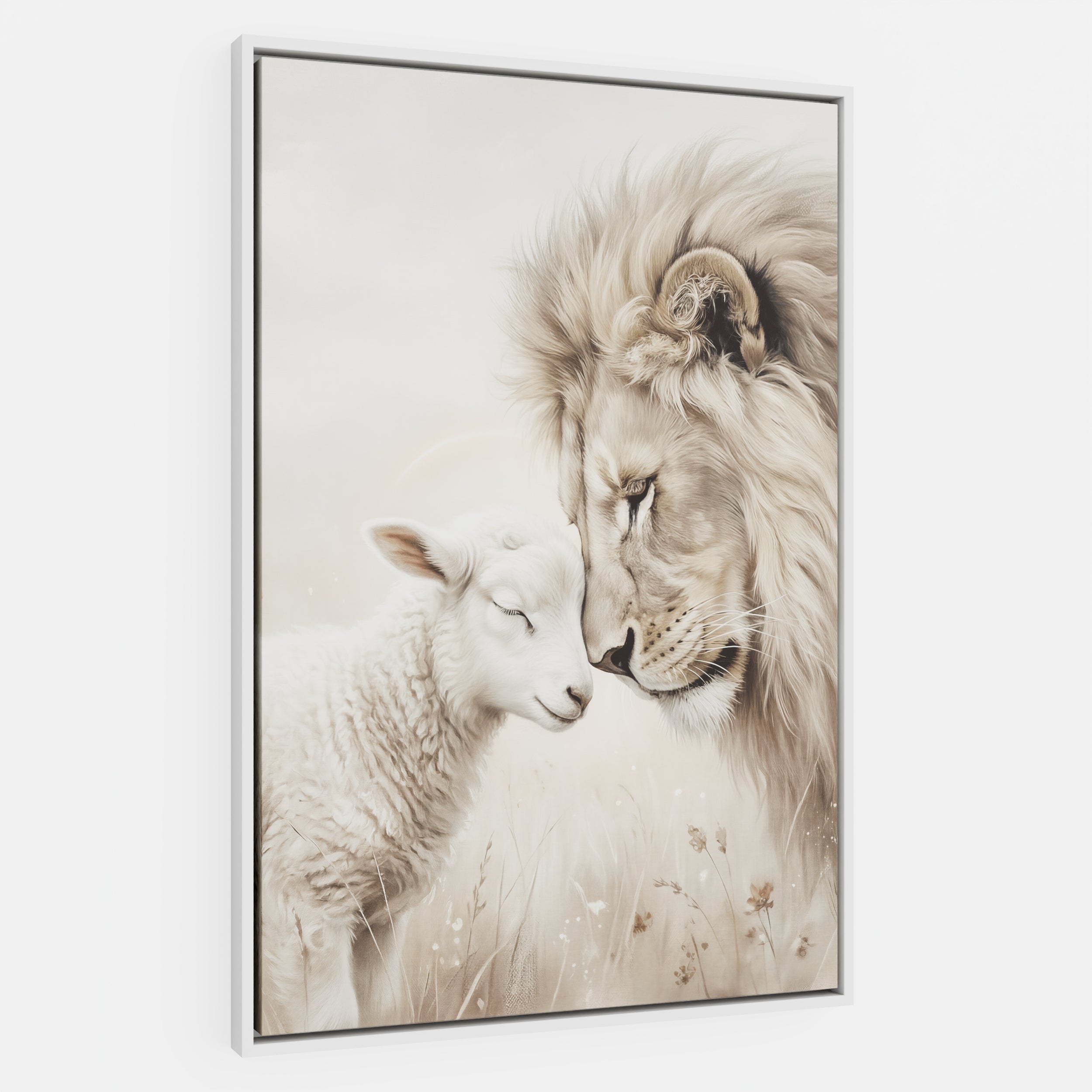 The Lion and the Lamb - Canvas