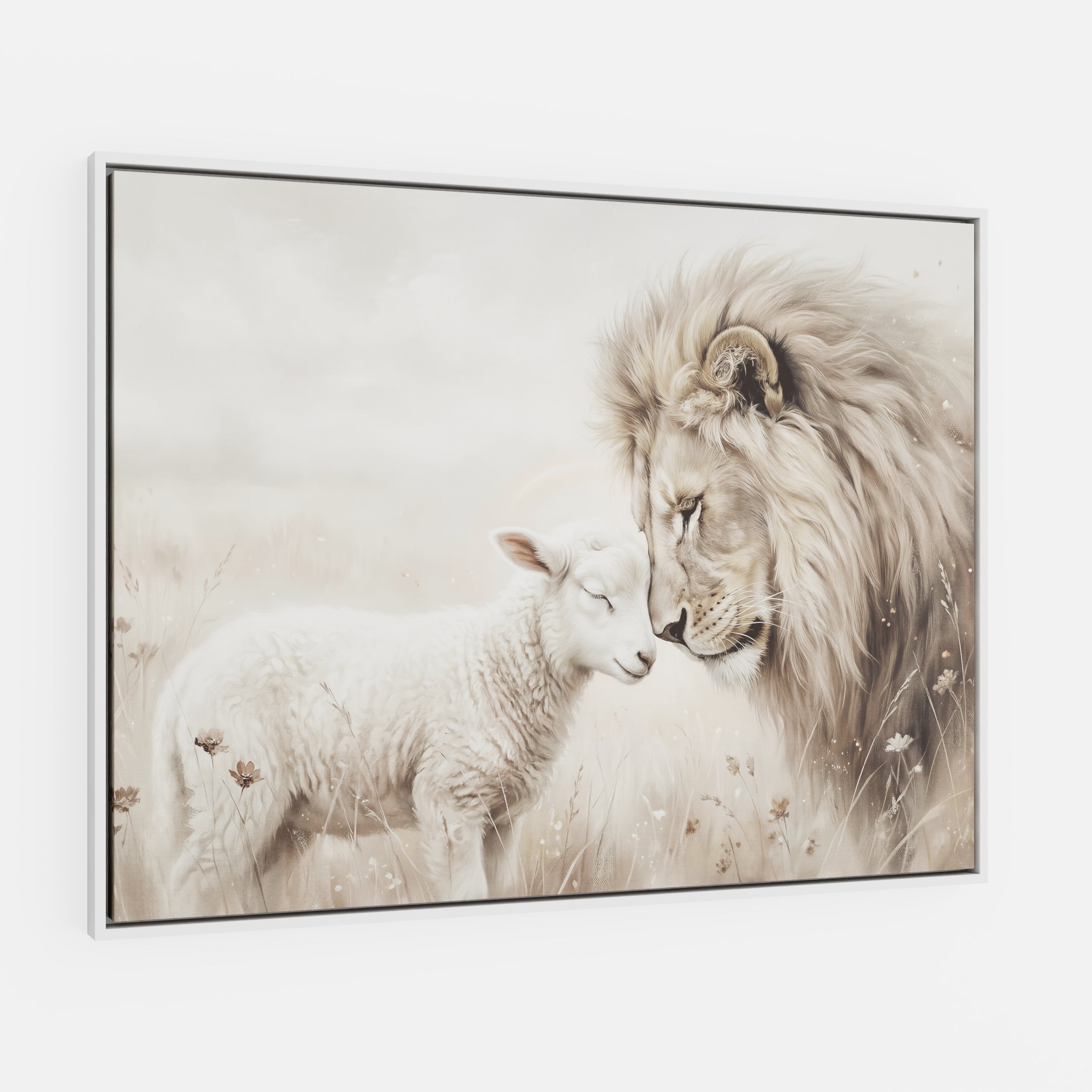 The Lion and the Lamb - Canvas