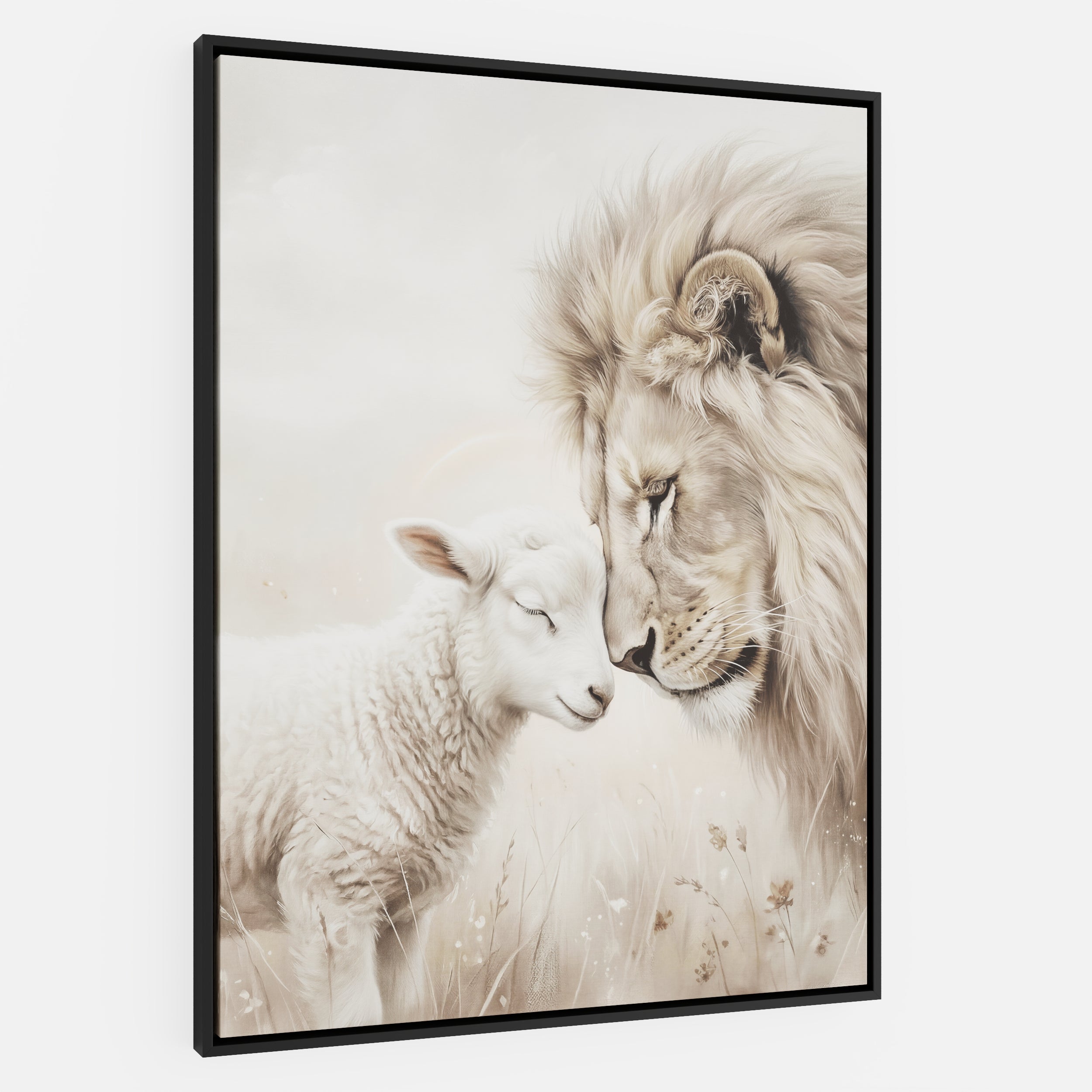 The Lion and the Lamb - Canvas