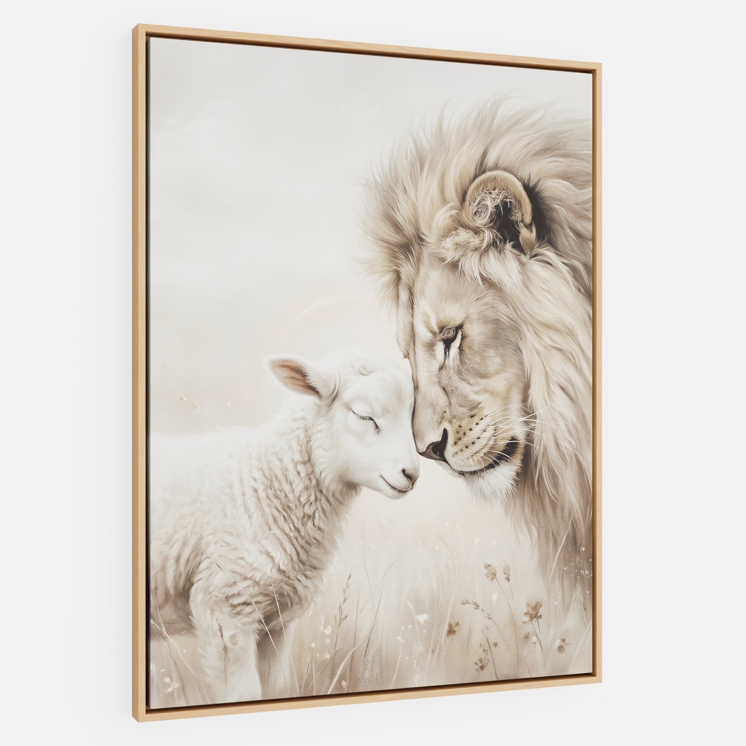 The Lion and the Lamb - Canvas