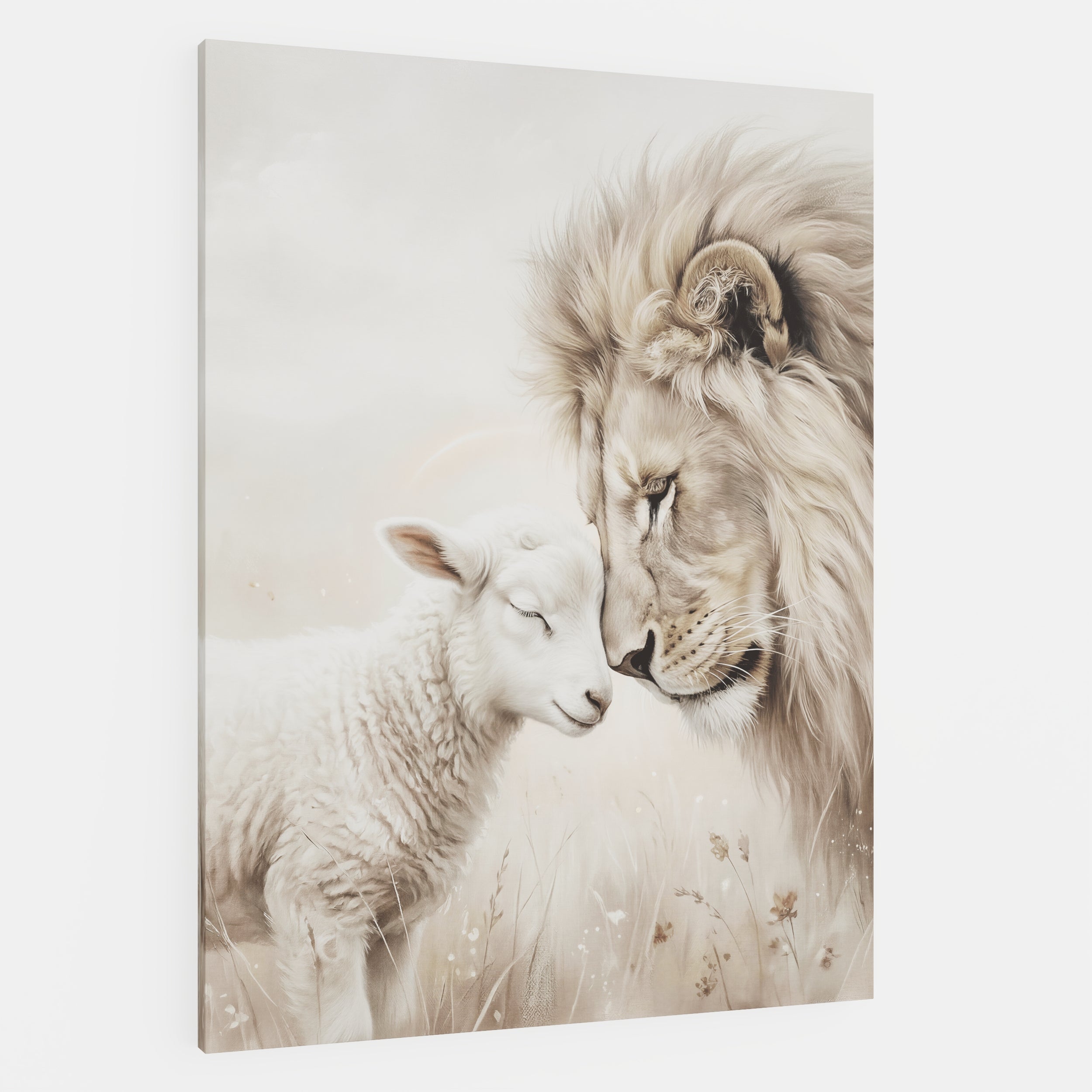 The Lion and the Lamb - Canvas