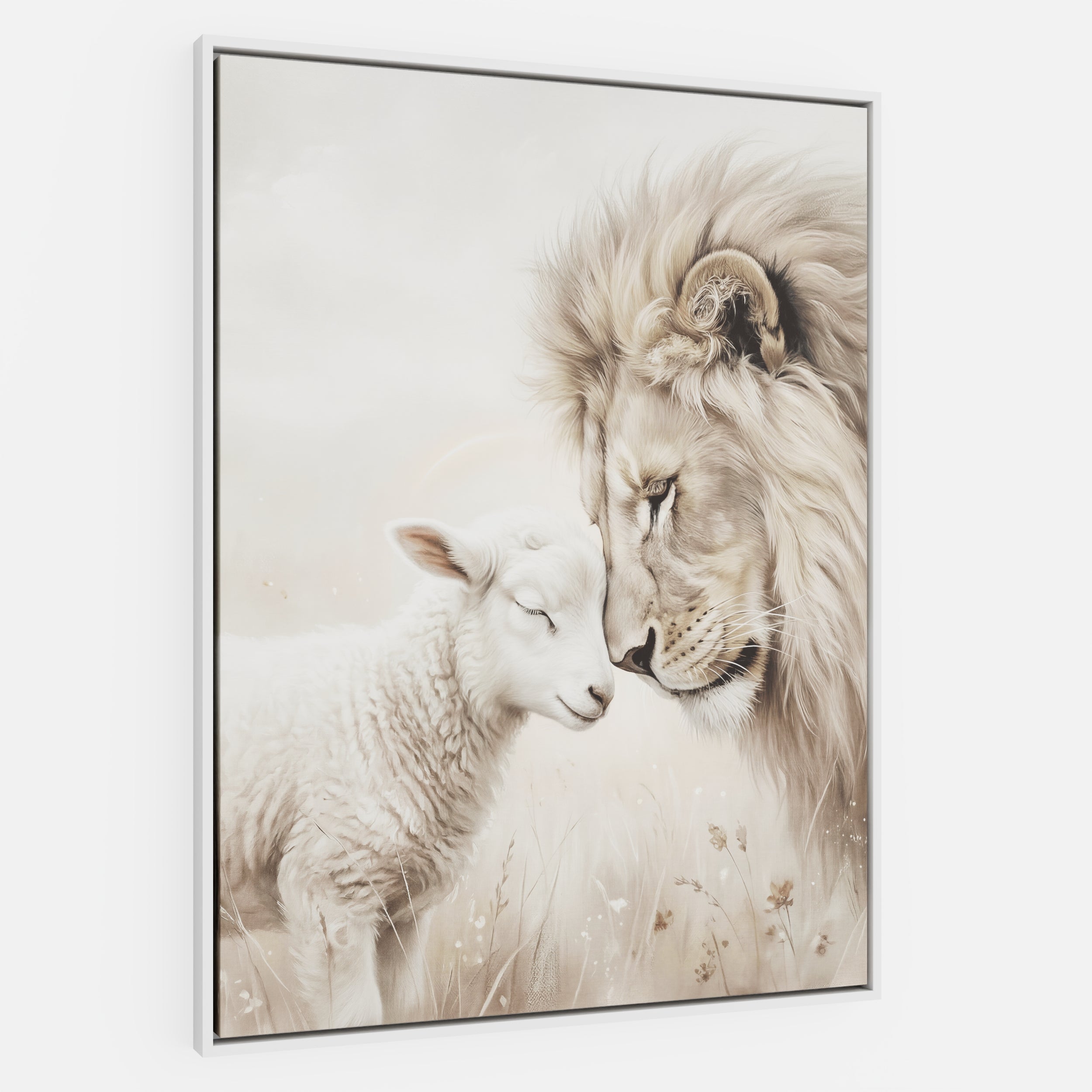 The Lion and the Lamb - Canvas