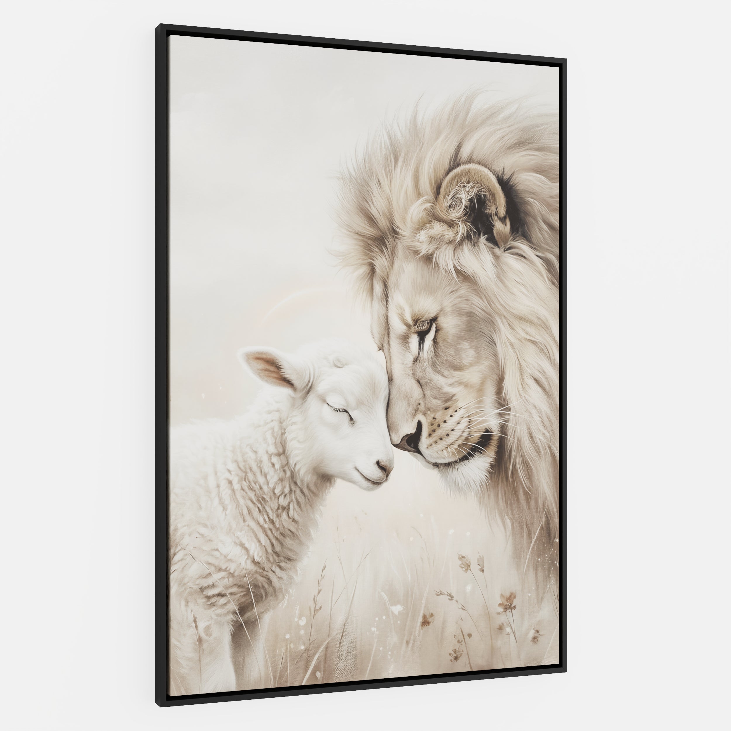 The Lion and the Lamb - Canvas