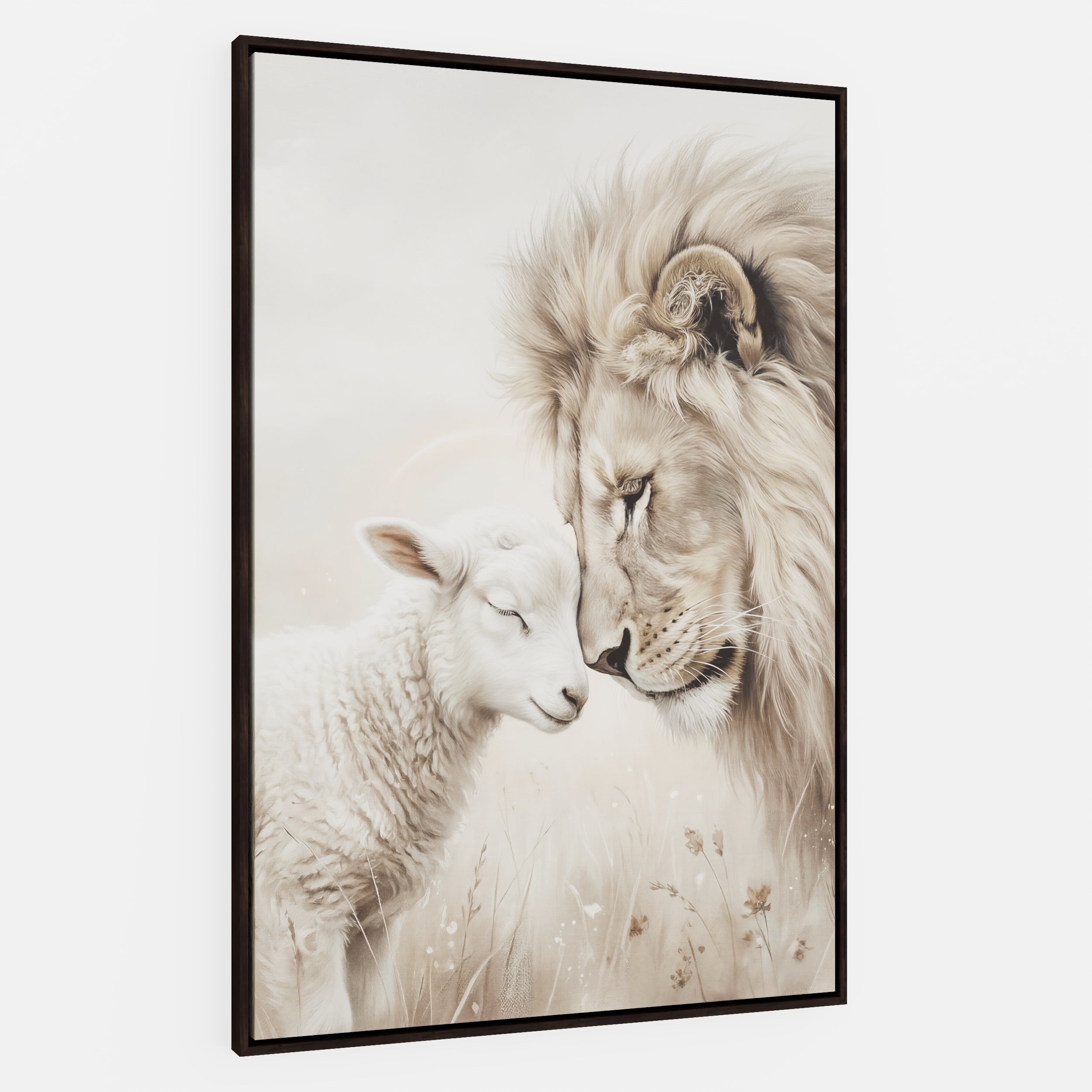 The Lion and the Lamb - Canvas