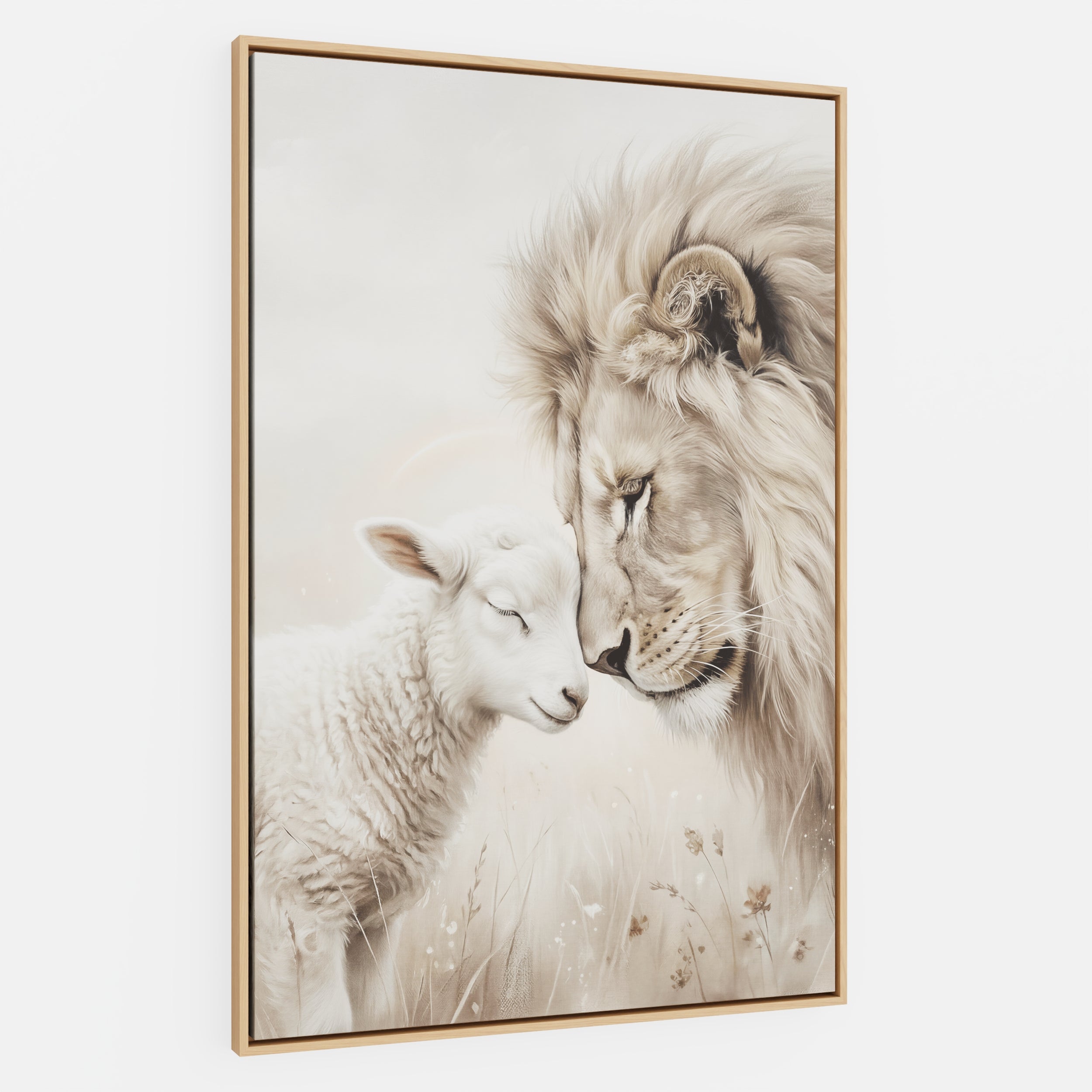 The Lion and the Lamb - Canvas