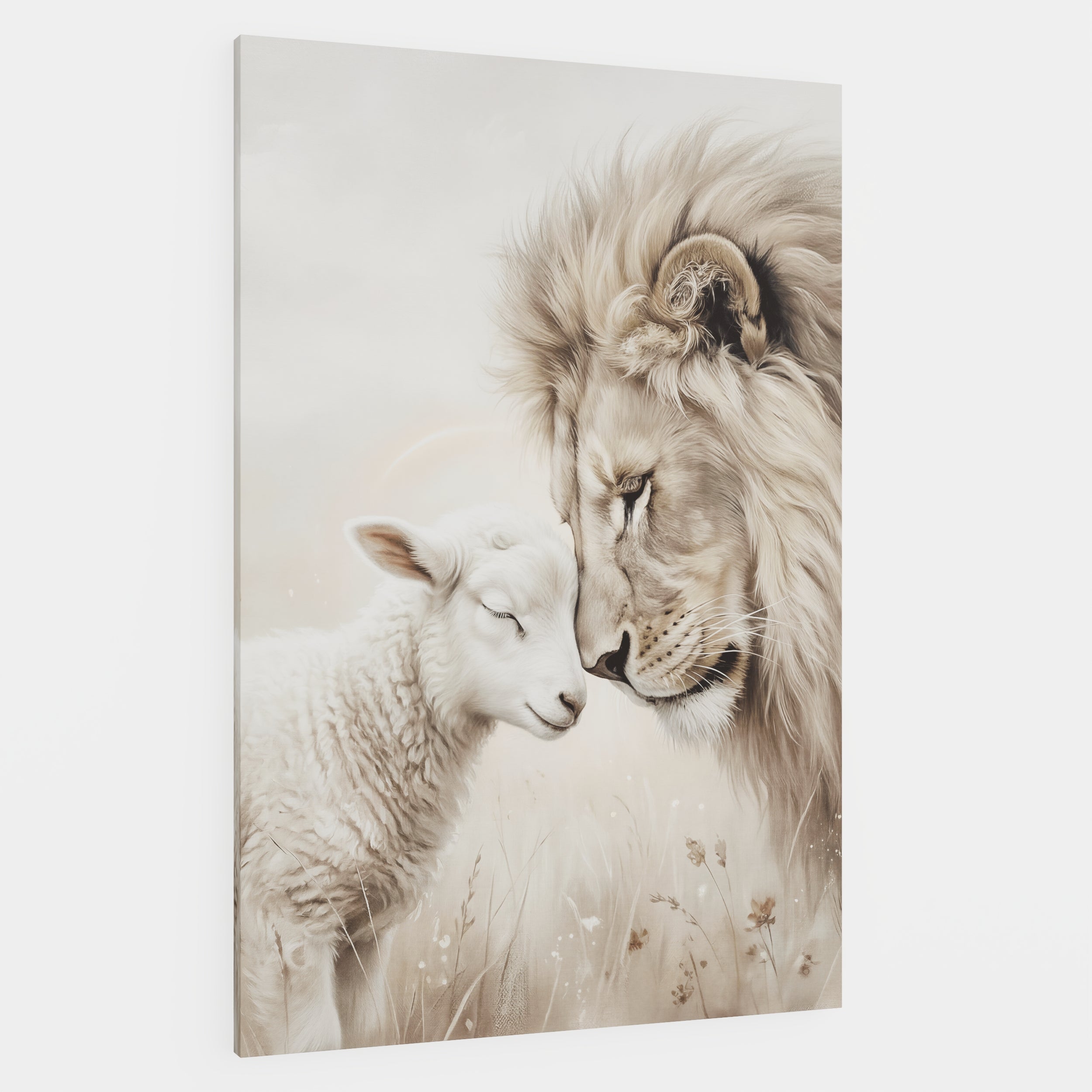 The Lion and the Lamb - Canvas