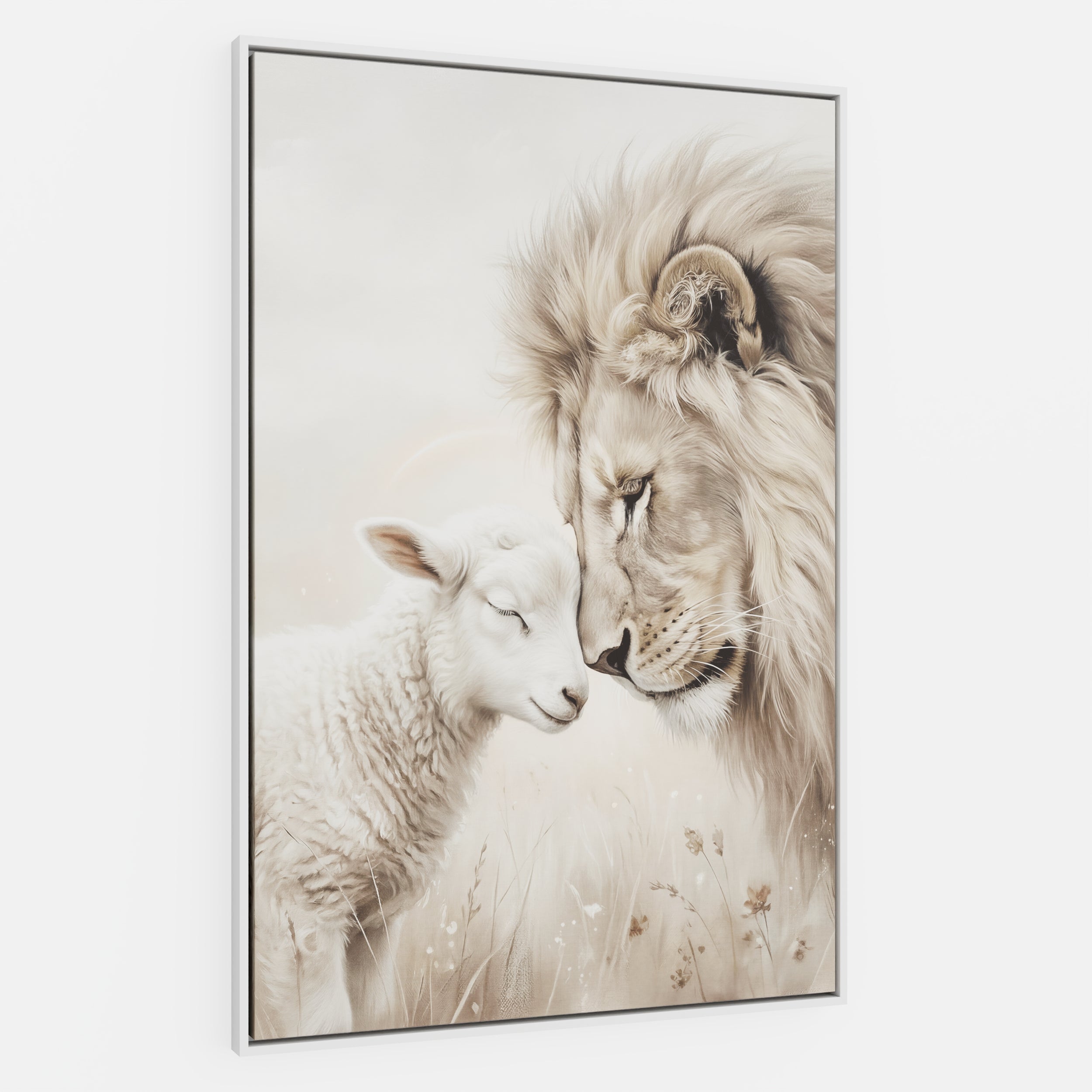 The Lion and the Lamb - Canvas