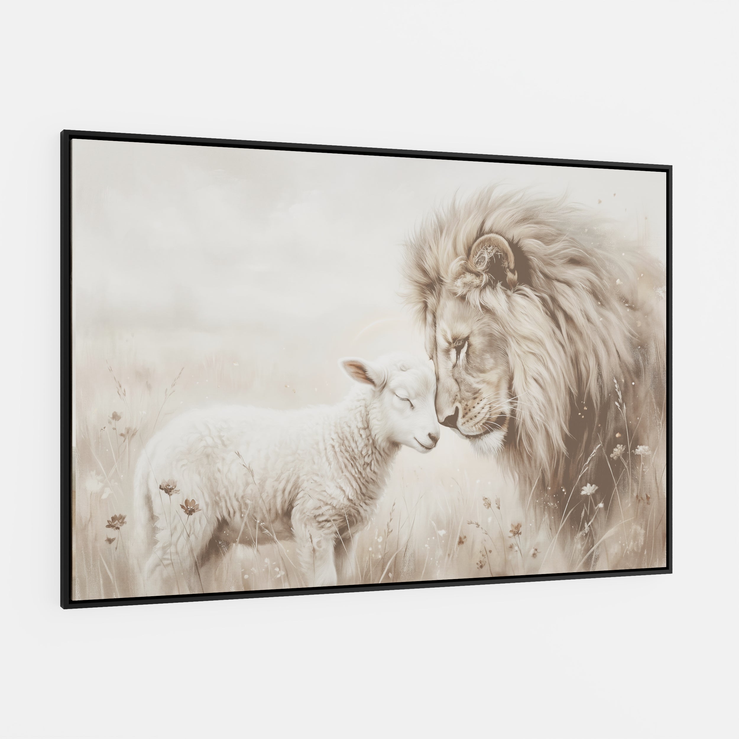 The Lion and the Lamb - Canvas