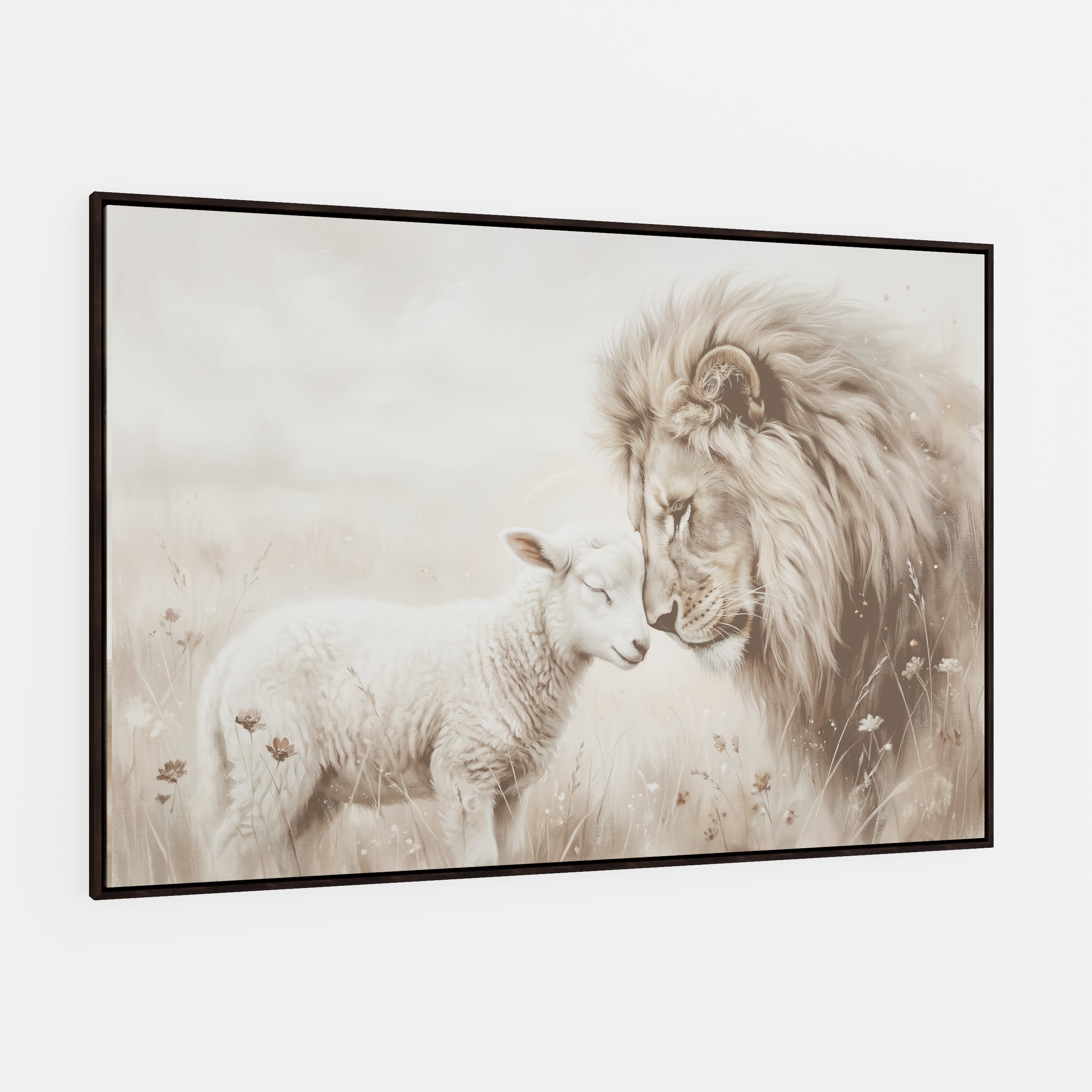 The Lion and the Lamb - Canvas