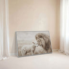 The Lion and the Lamb - Canvas