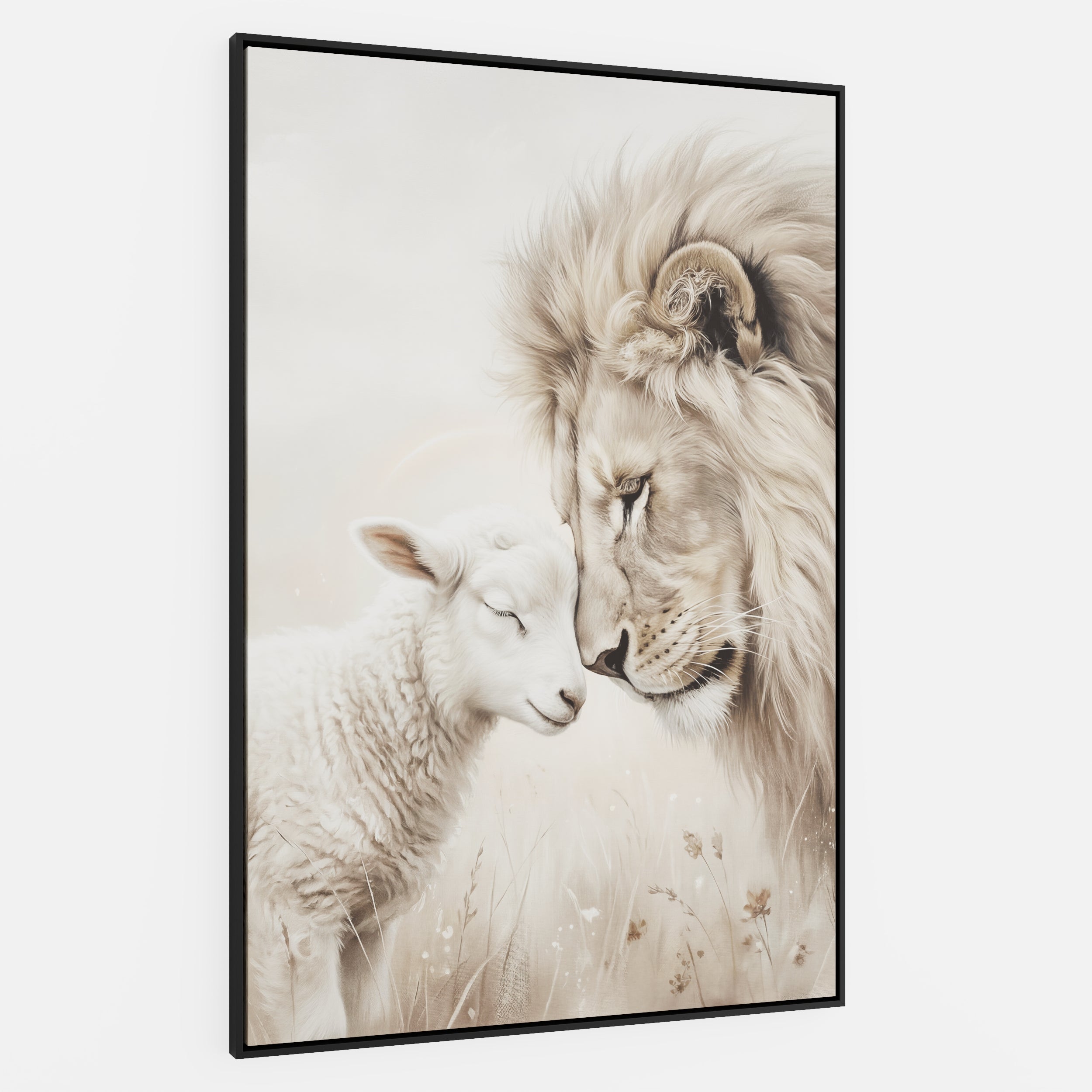 The Lion and the Lamb - Canvas