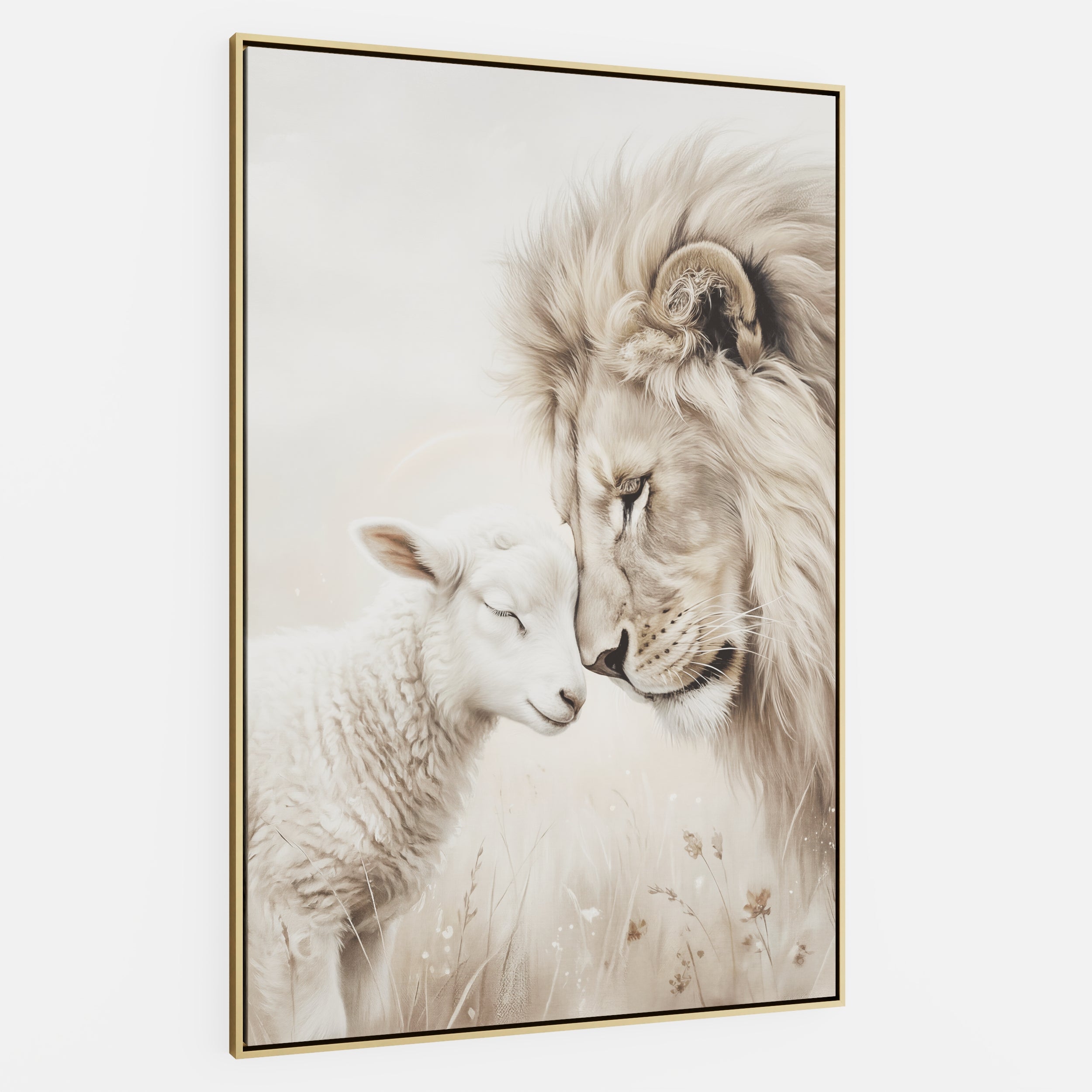 The Lion and the Lamb - Canvas