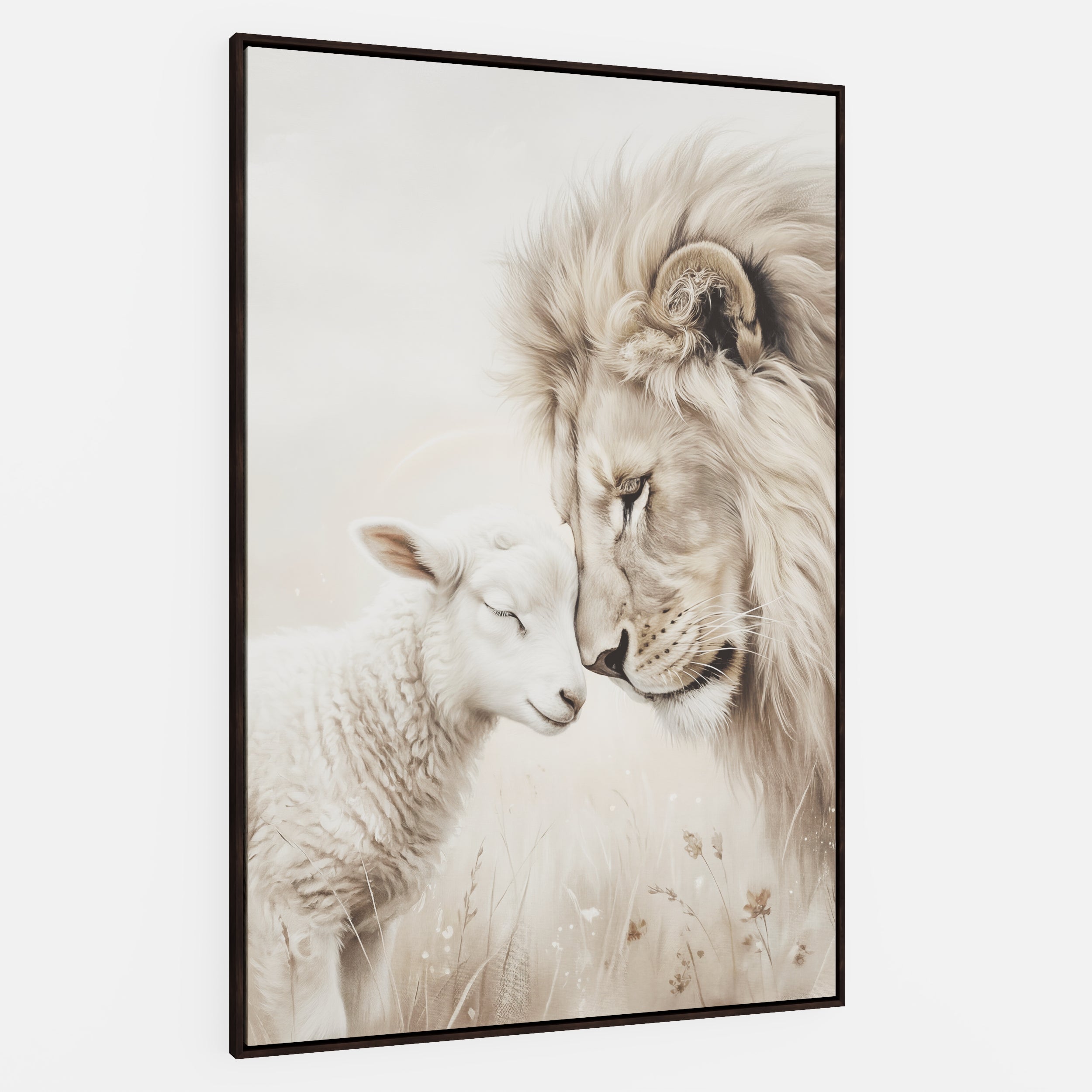 The Lion and the Lamb - Canvas