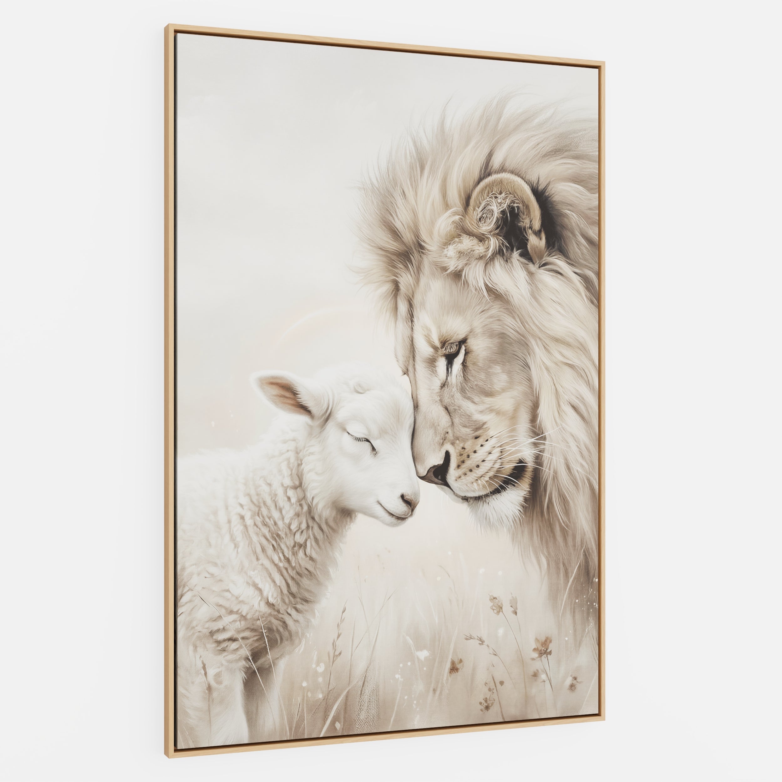 The Lion and the Lamb - Canvas