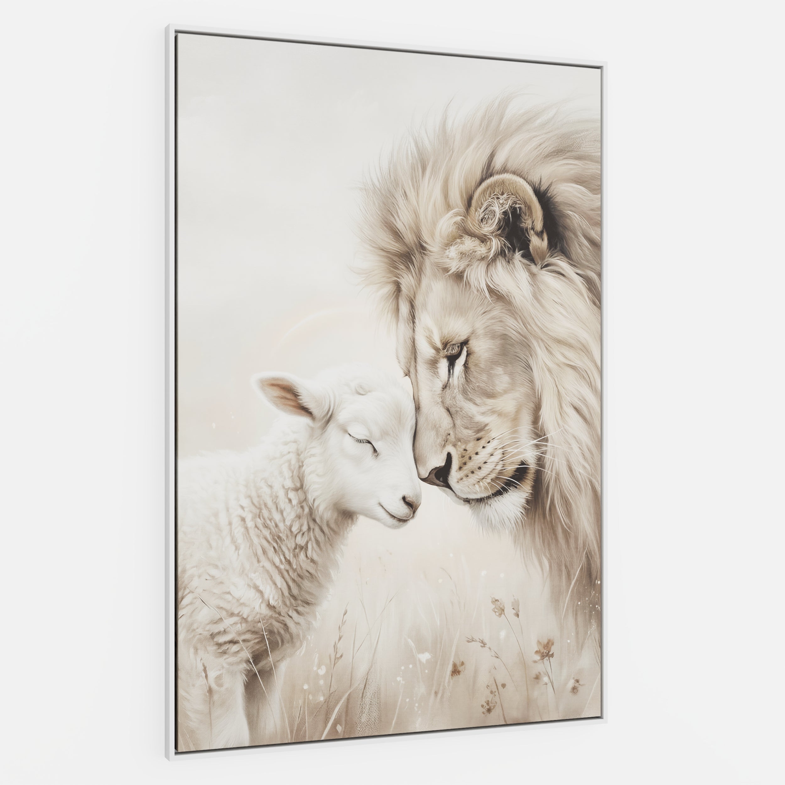 The Lion and the Lamb - Canvas