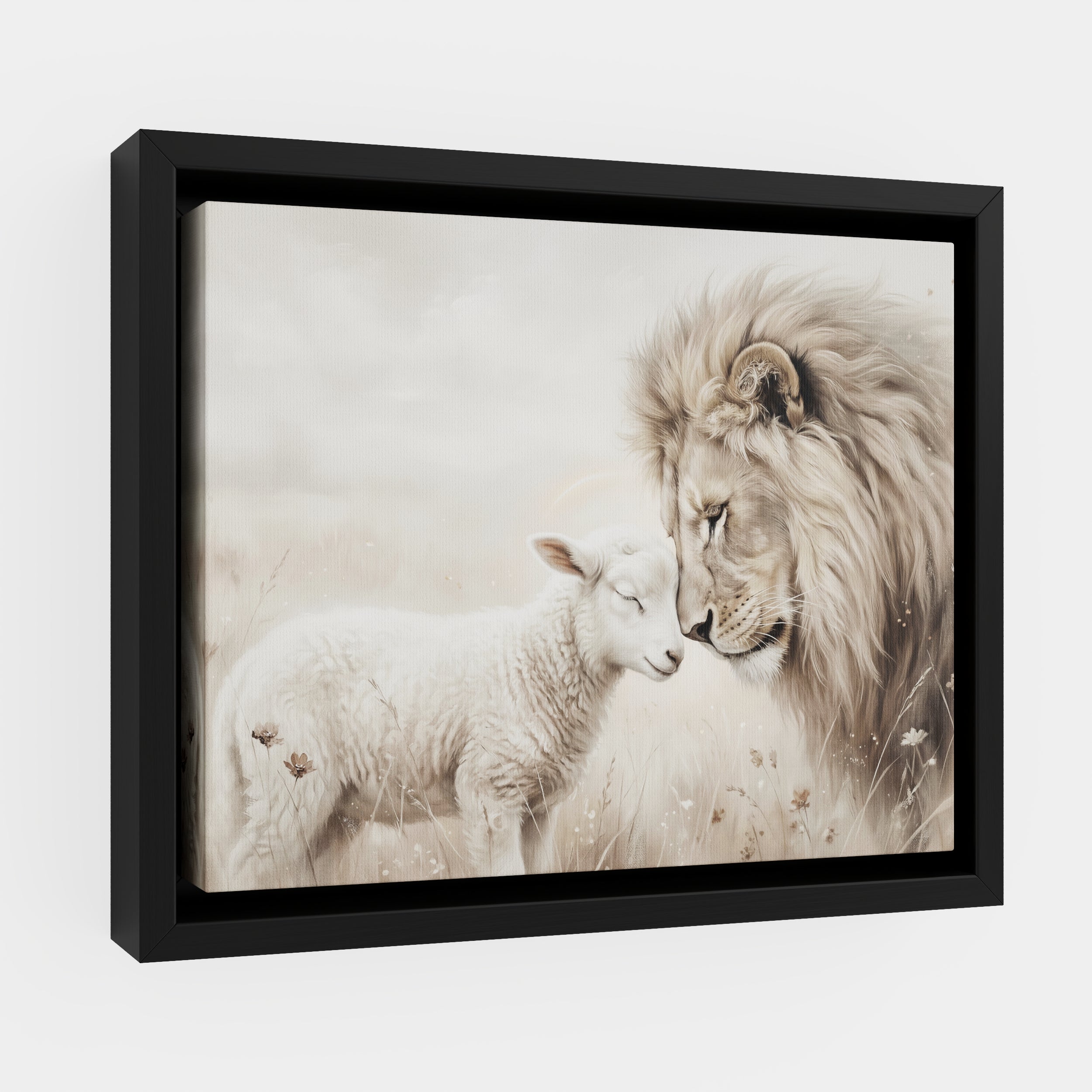 The Lion and the Lamb - Canvas