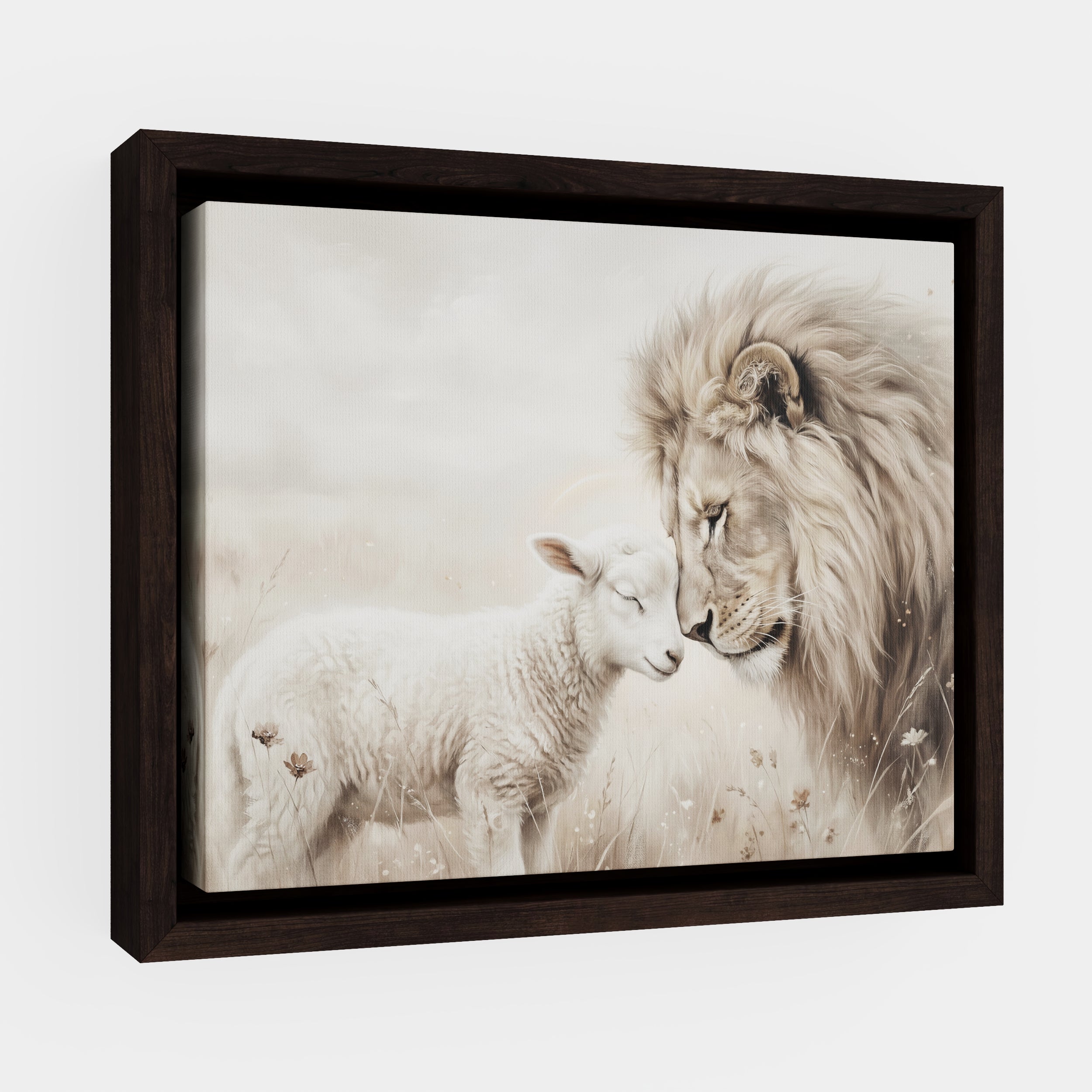 The Lion and the Lamb - Canvas