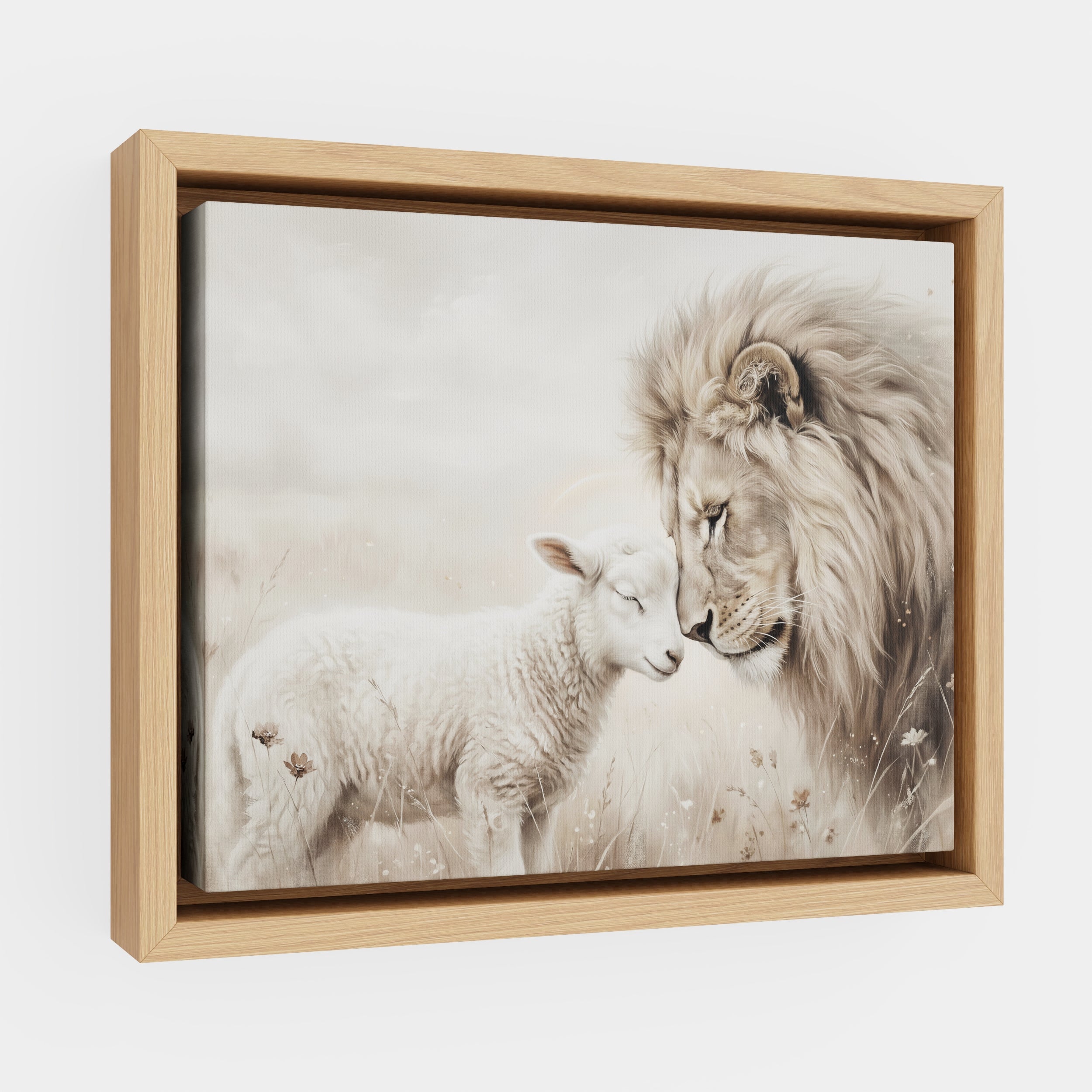 The Lion and the Lamb - Canvas