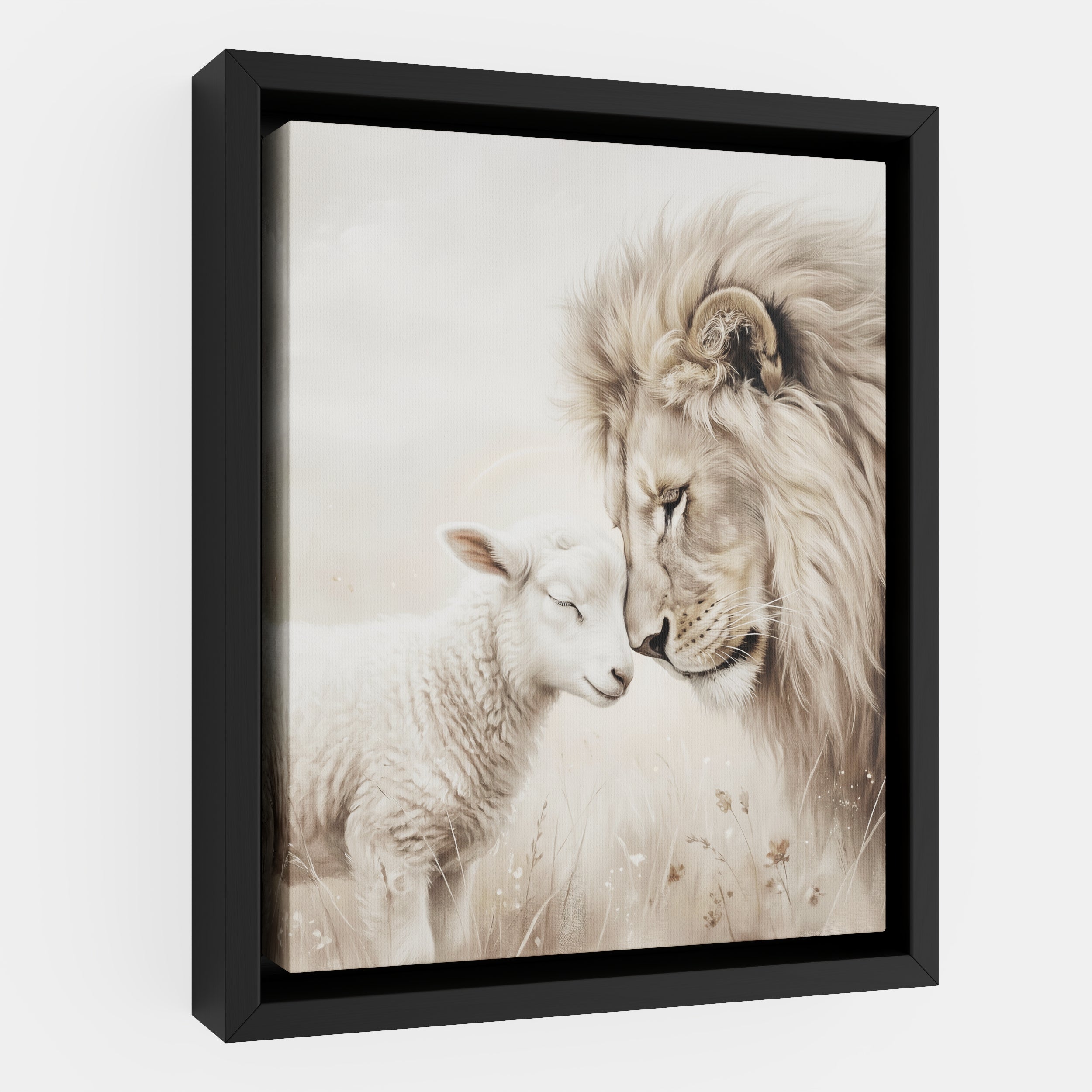 The Lion and the Lamb - Canvas