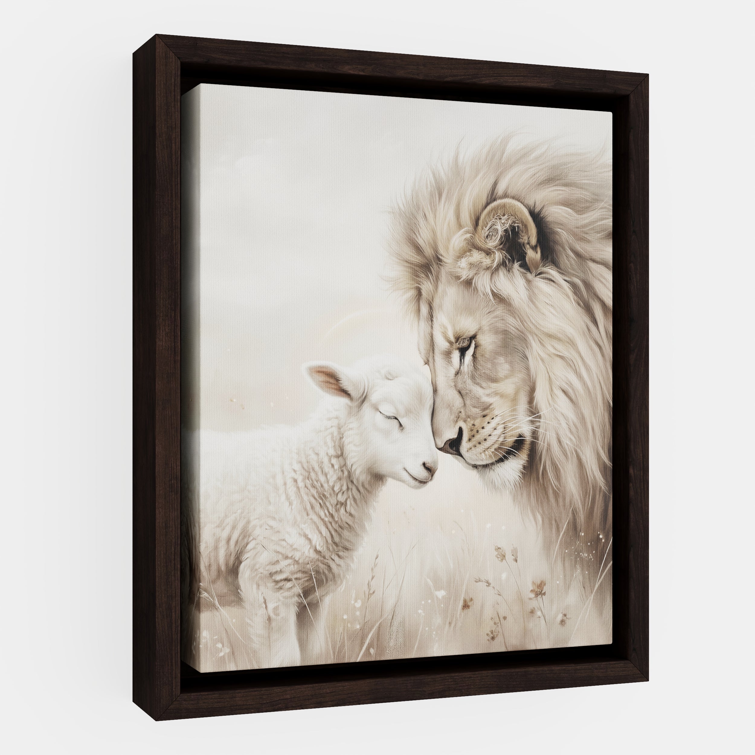The Lion and the Lamb - Canvas
