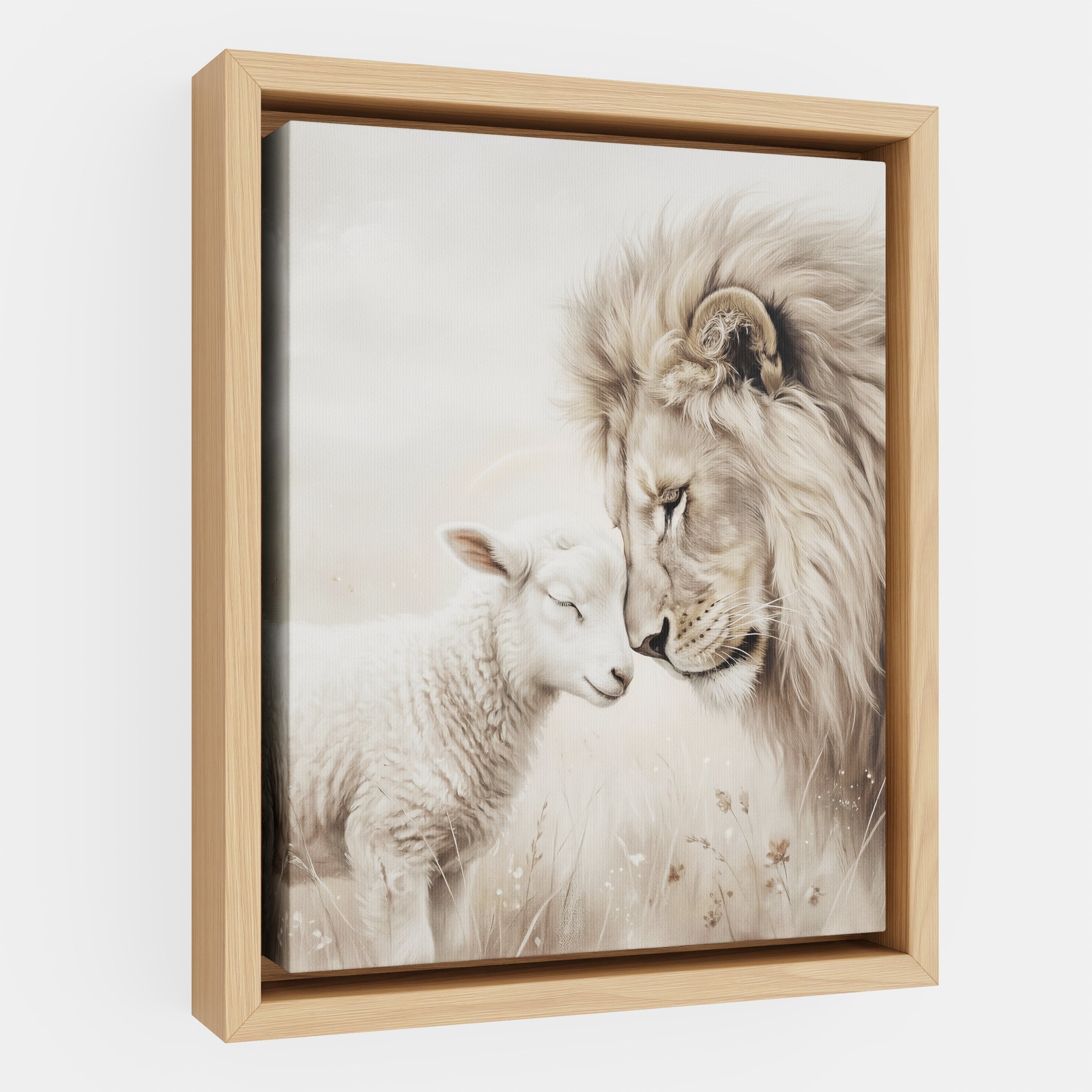 The Lion and the Lamb - Canvas
