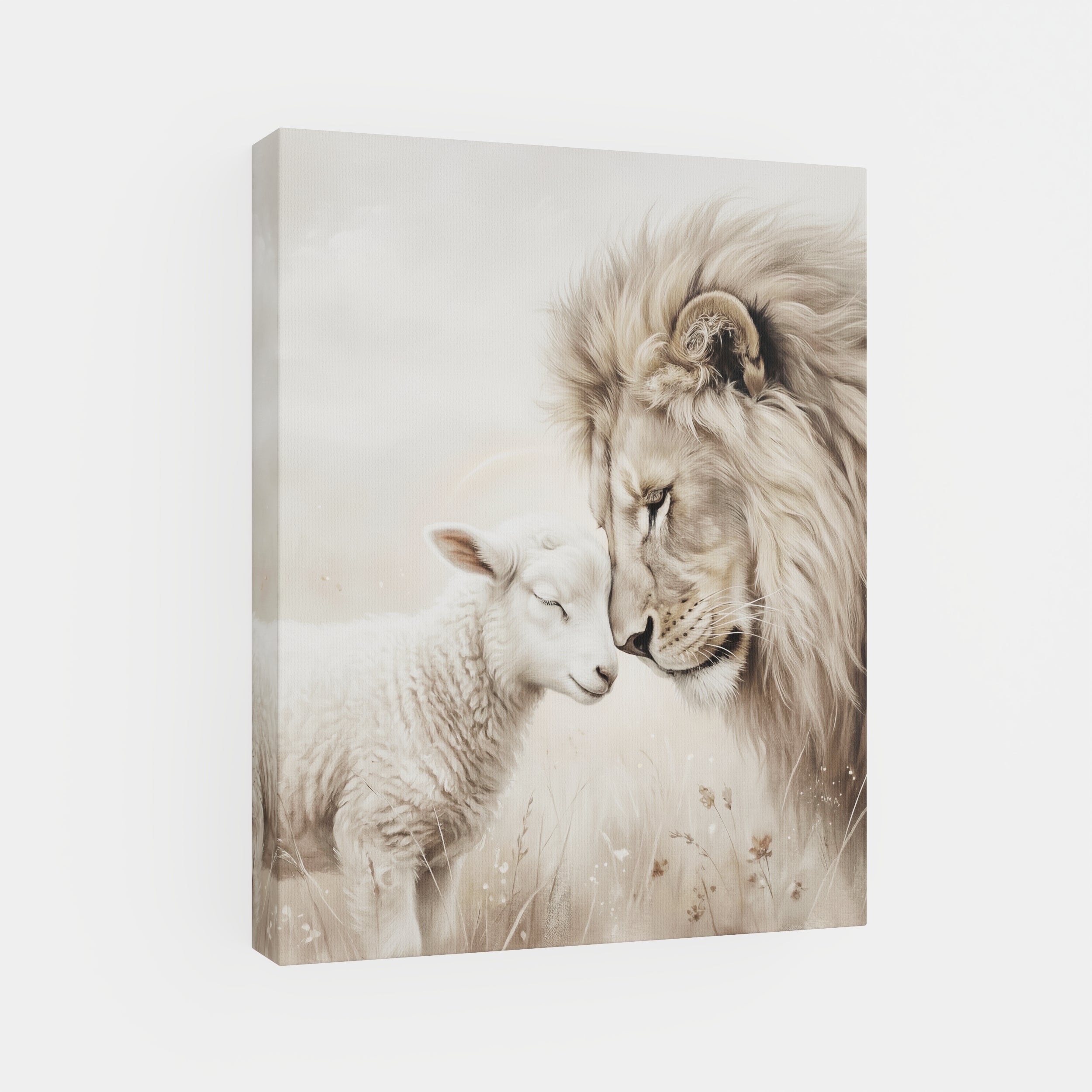 The Lion and the Lamb - Canvas