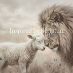 The Lion and the Lamb - Canvas