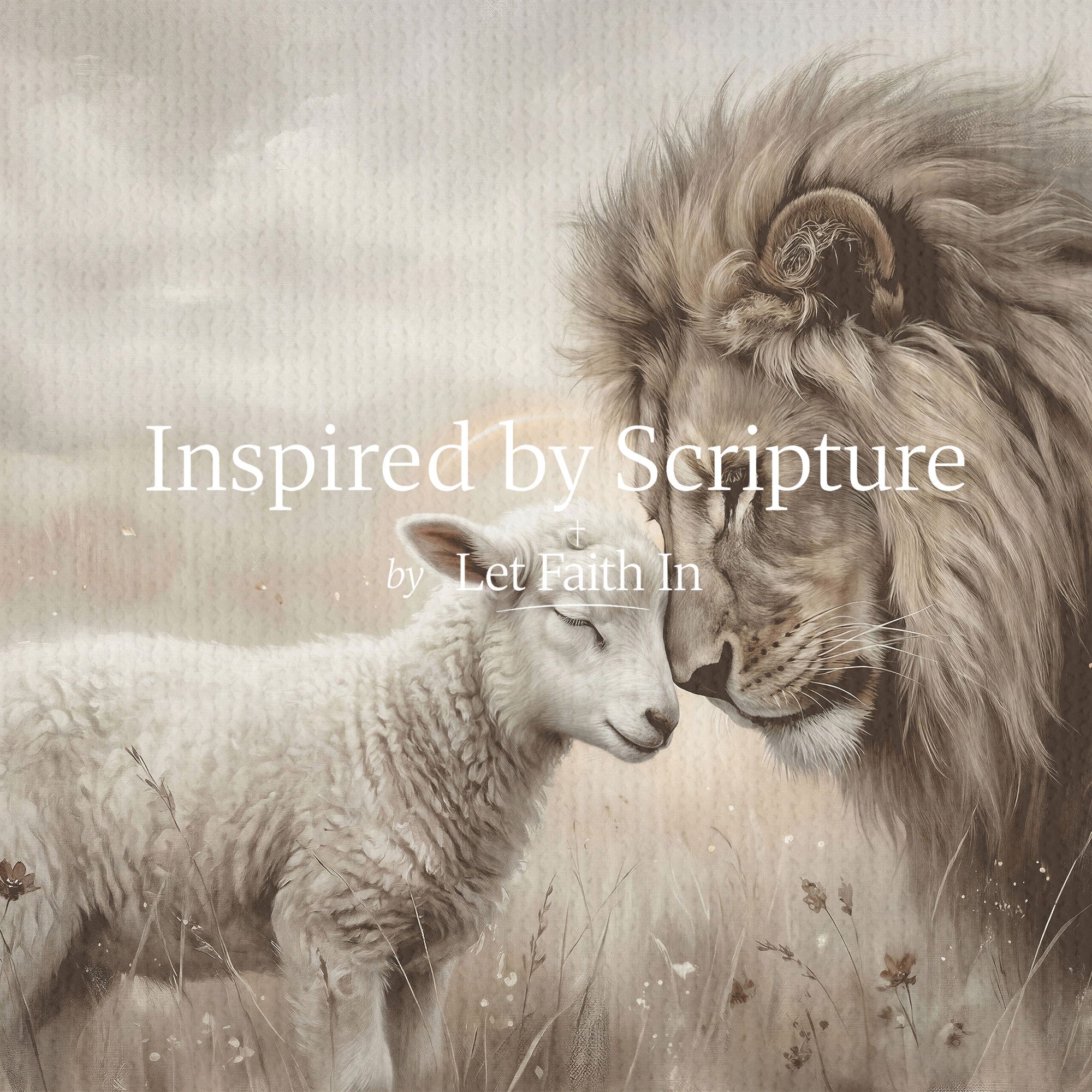 The Lion and the Lamb - Canvas