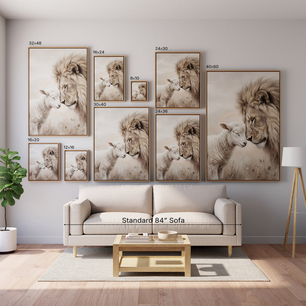 The Lion and the Lamb - Canvas
