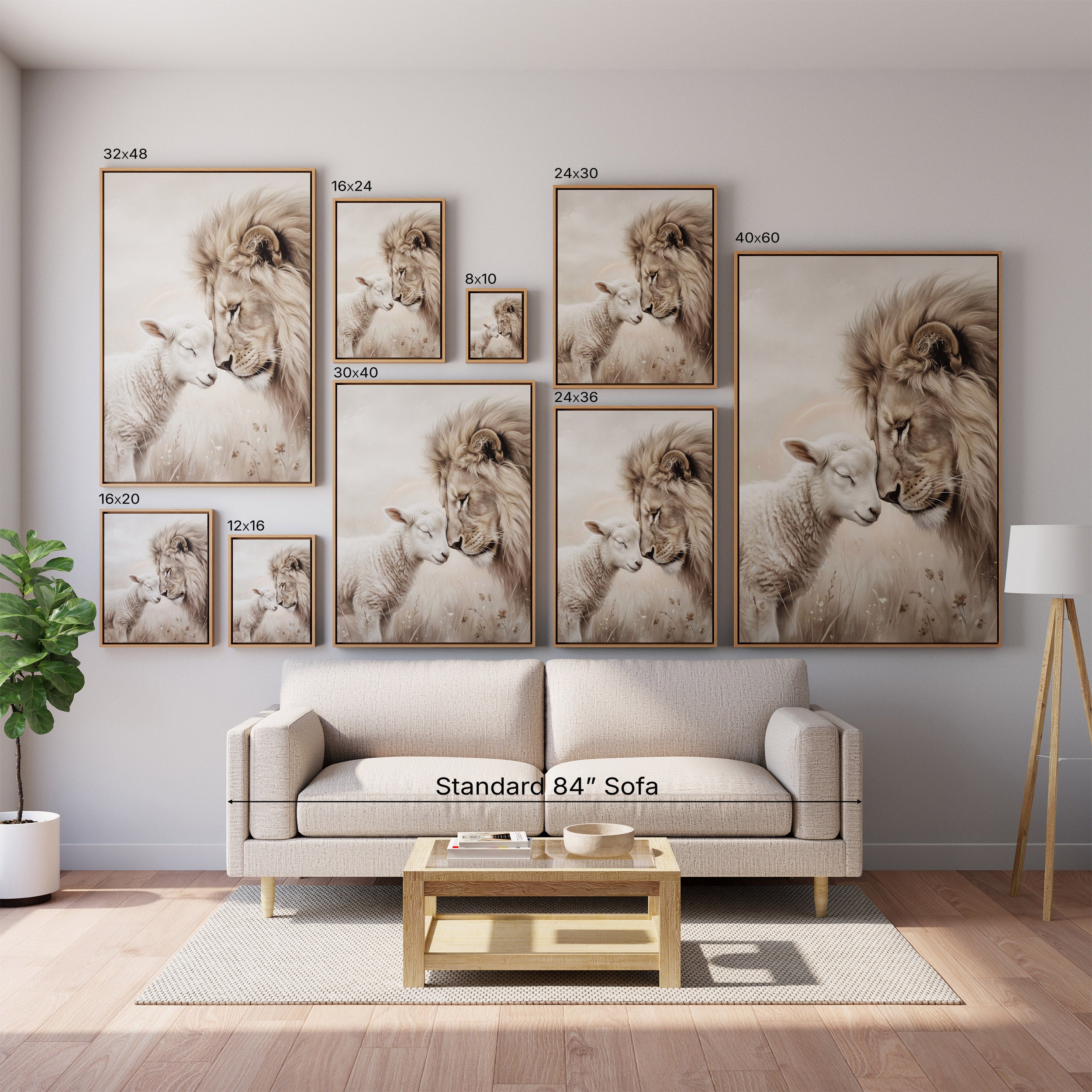 The Lion and the Lamb - Canvas
