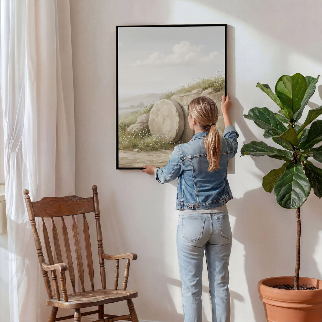 The Stone Was Rolled Away - Canvas