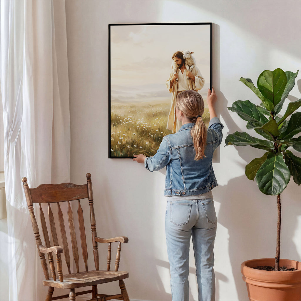Upon His Shoulders - Canvas