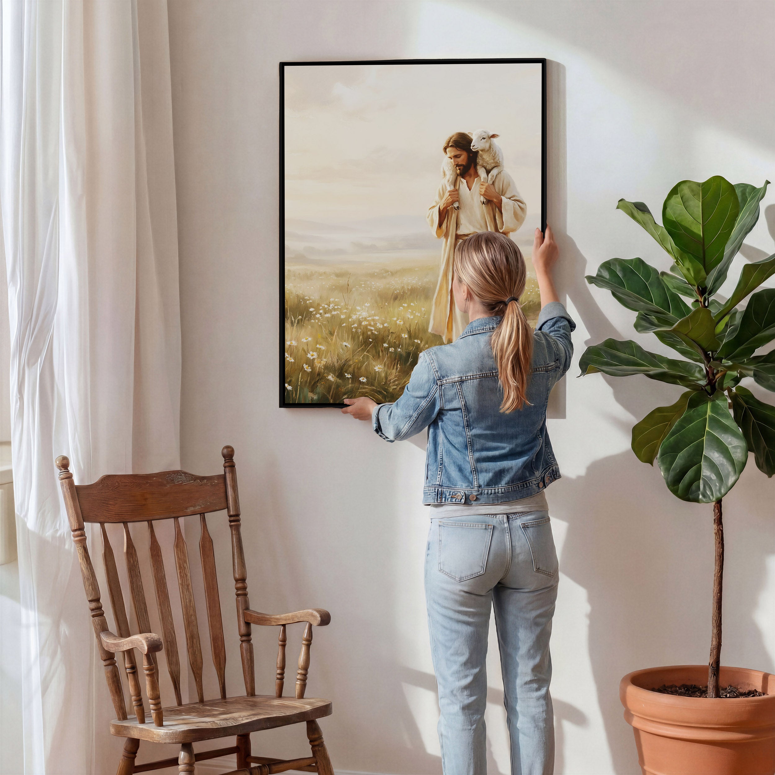 Upon His Shoulders - Canvas