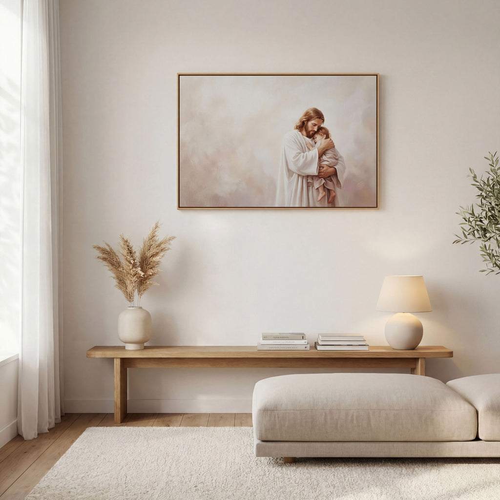 Safe in His Arms - Canvas