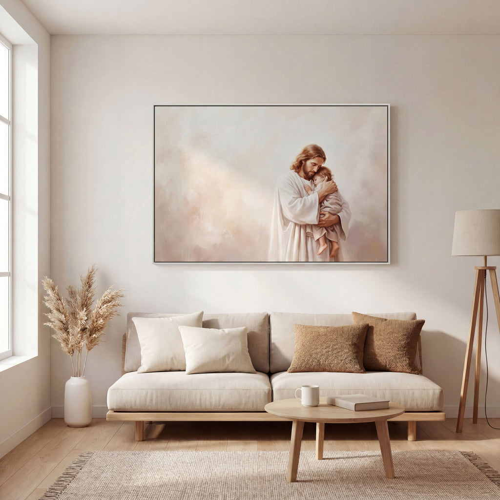 Safe in His Arms - Canvas